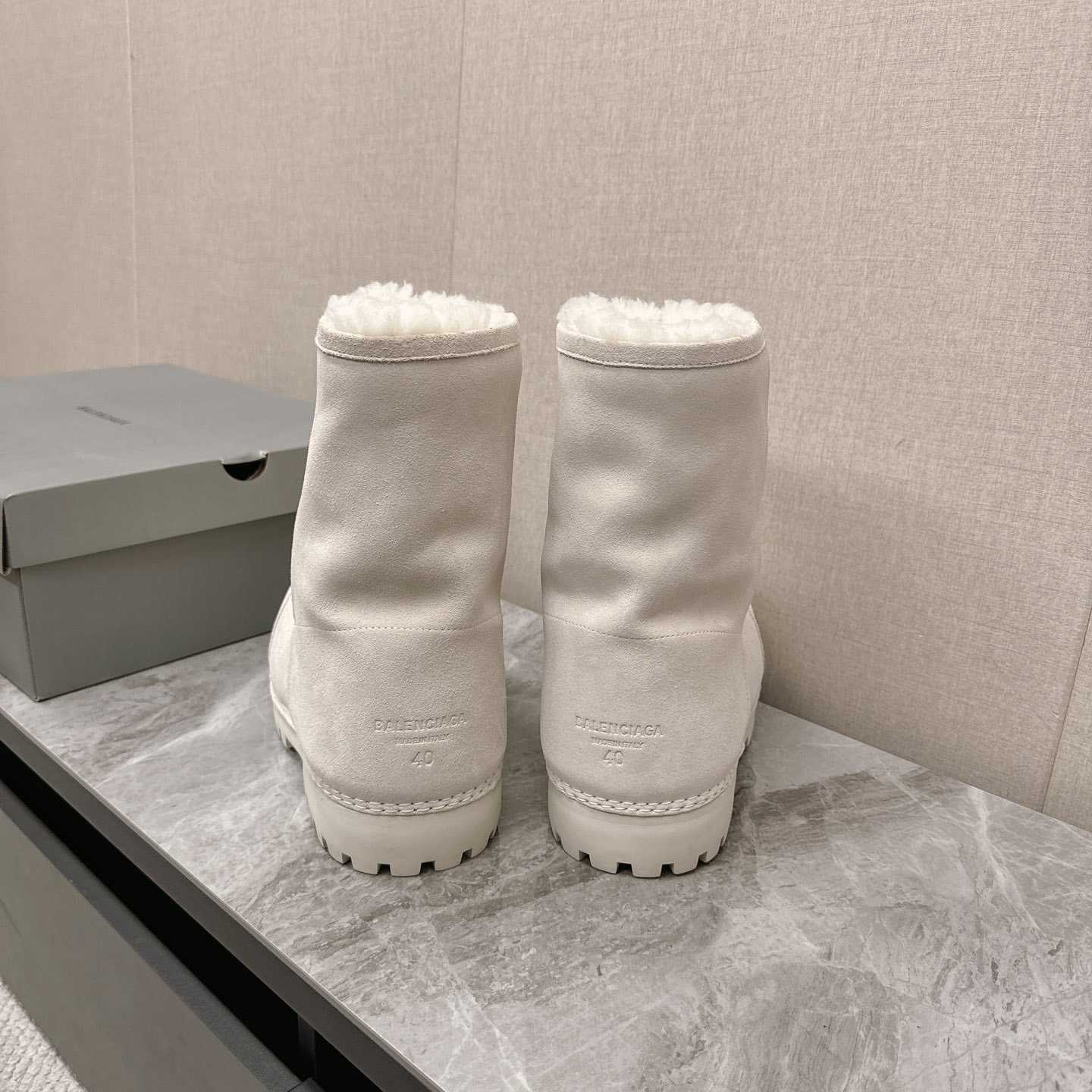 Balenciaga Alaska Fur High Boots - DopestKickz