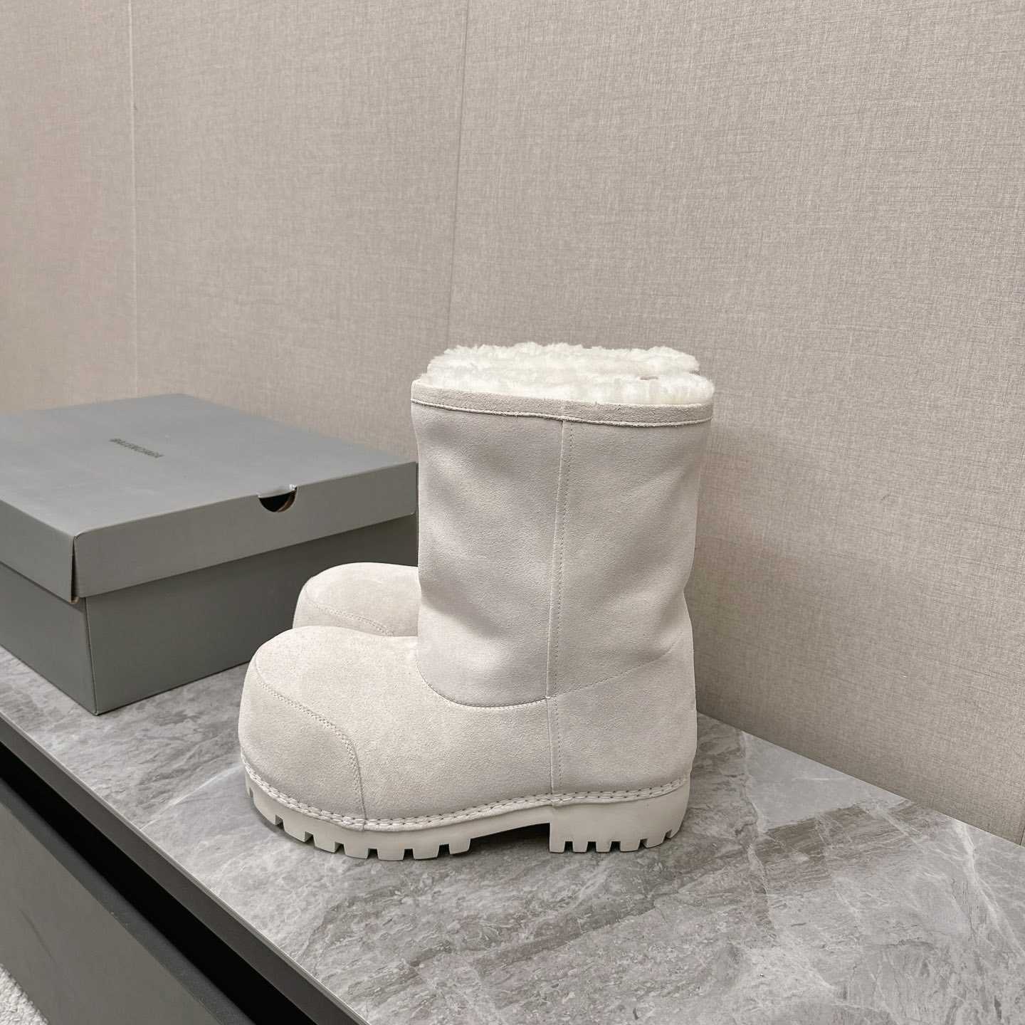 Balenciaga Alaska Fur High Boots - DopestKickz