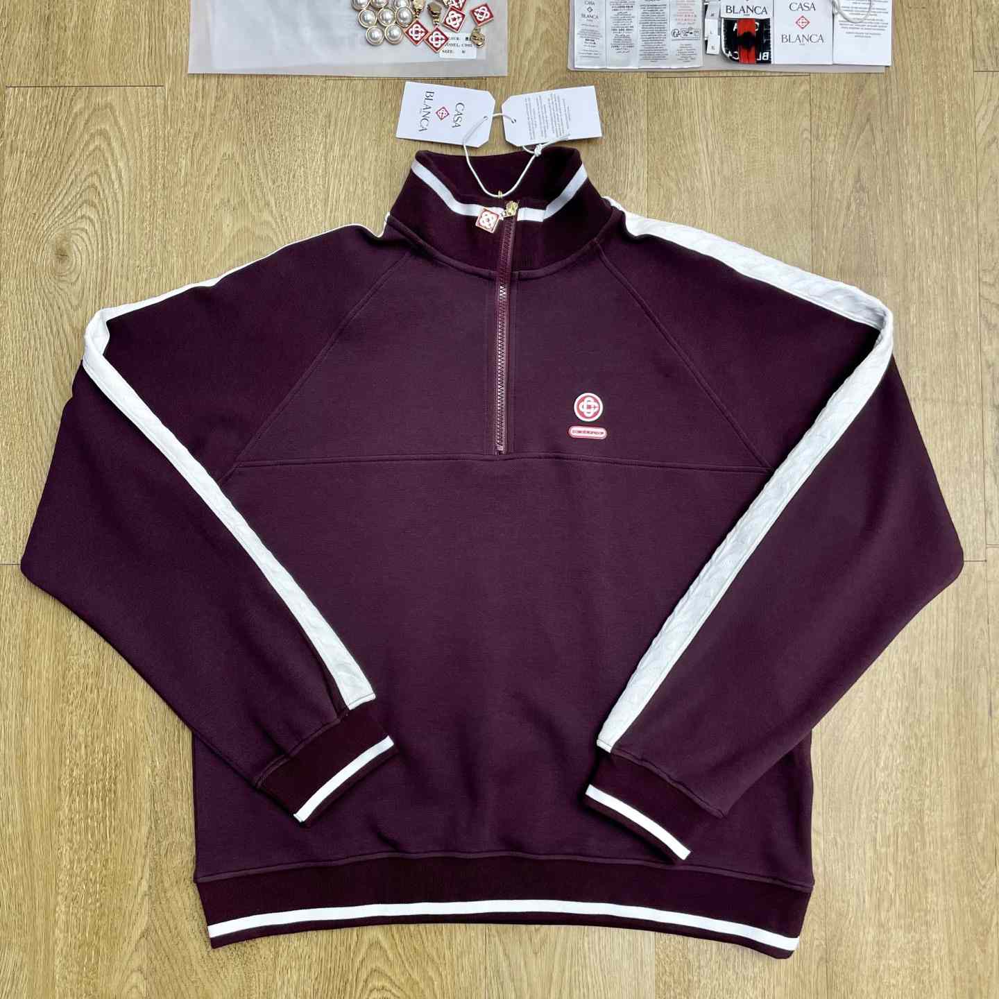 Casablanca Quarter Zip Laurel Sweatshirt   c1104 - DopestKickz
