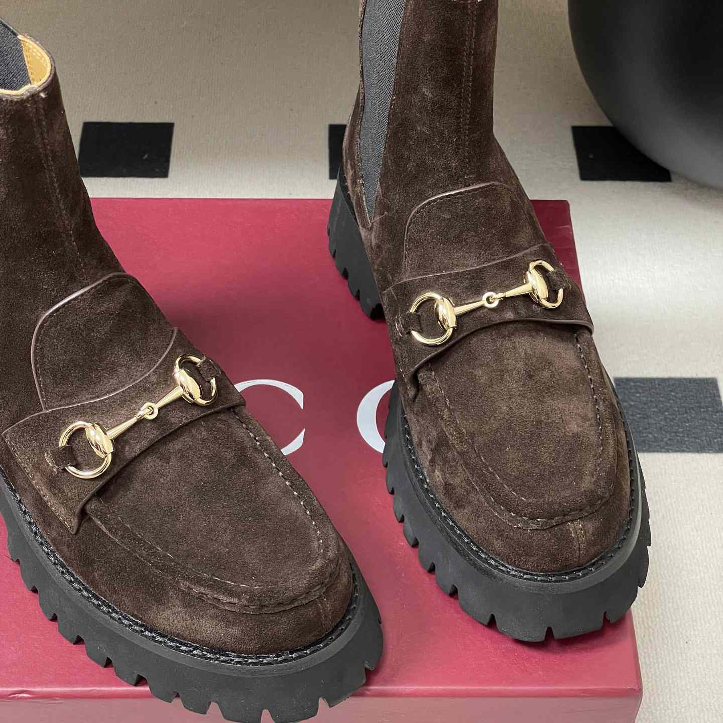 Gucci Women's Ankle Boot With Horsebit - DopestKickz