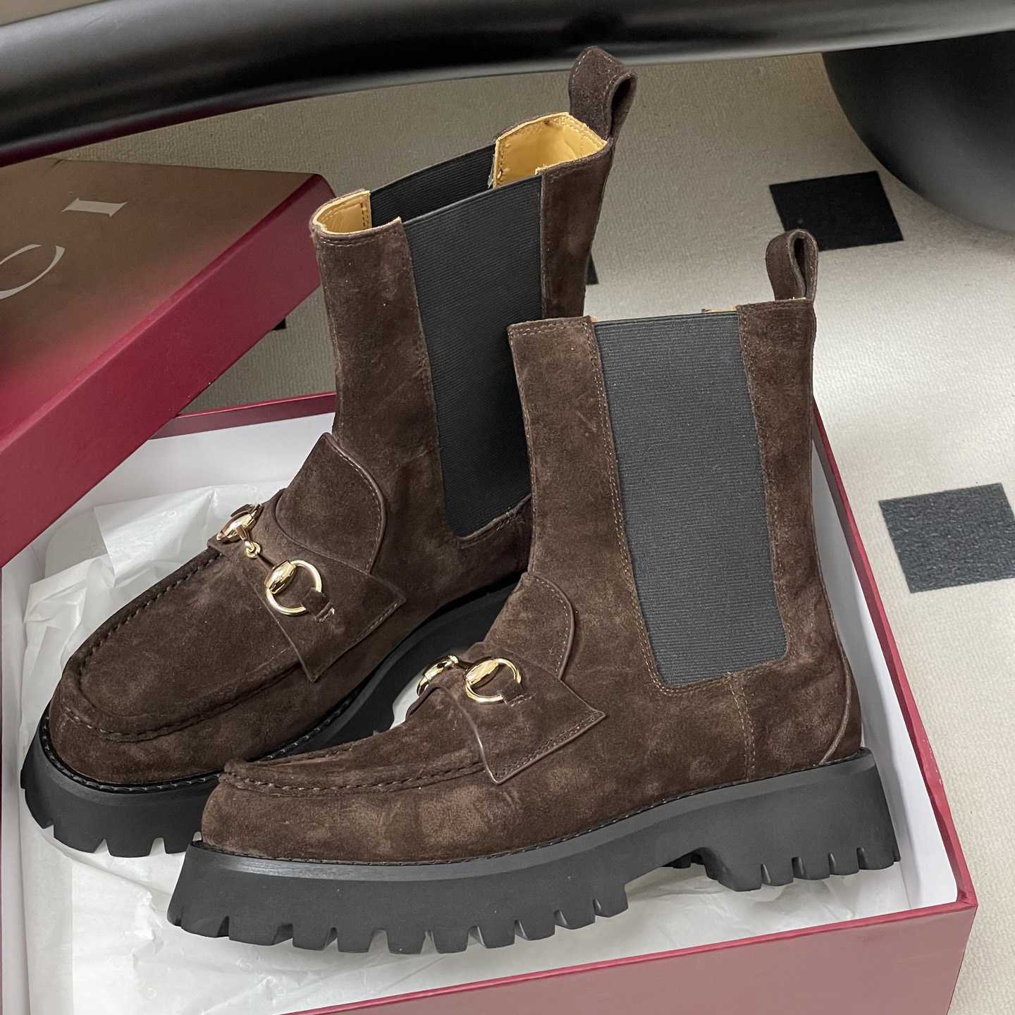 Gucci Women's Ankle Boot With Horsebit - DopestKickz