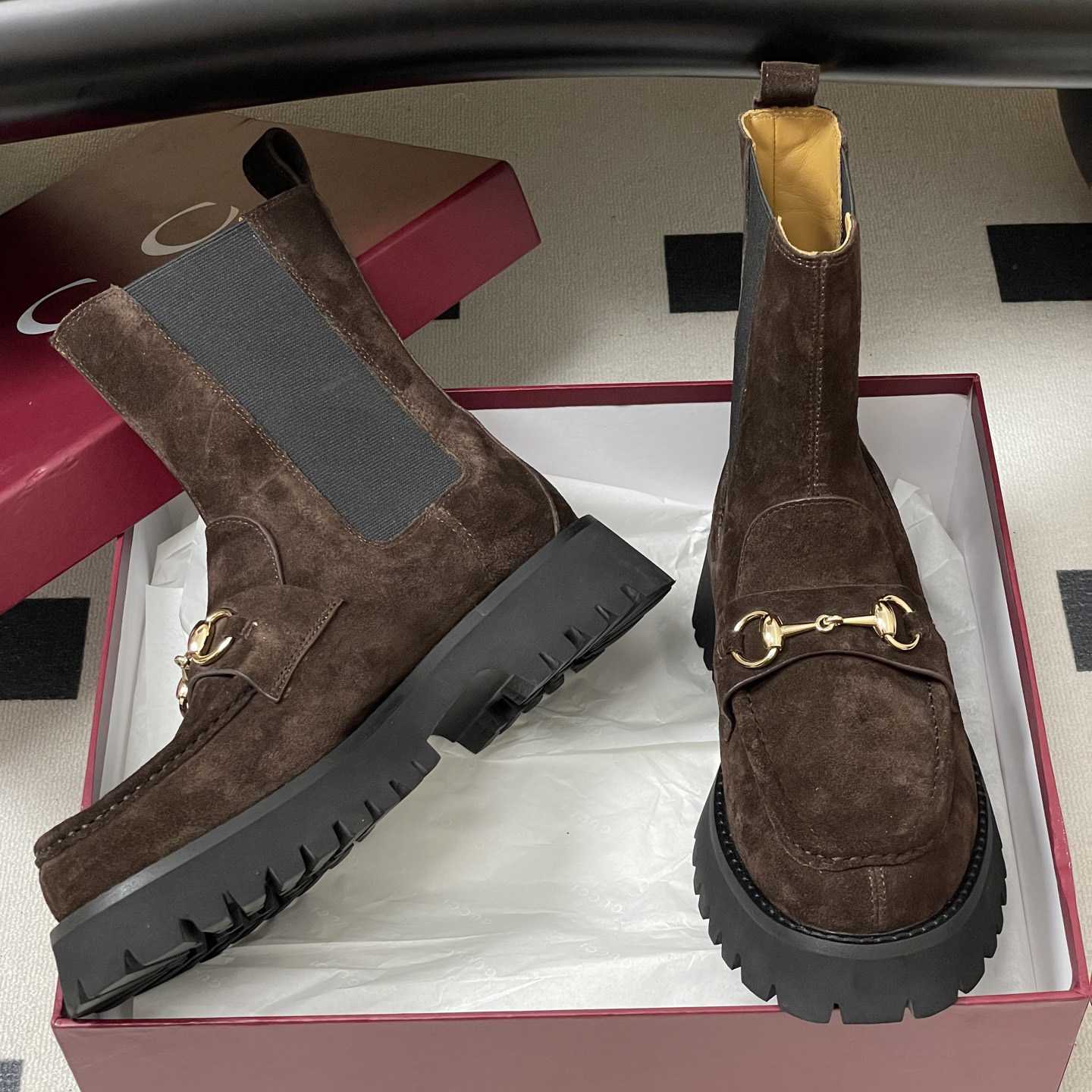 Gucci Women's Ankle Boot With Horsebit - DopestKickz