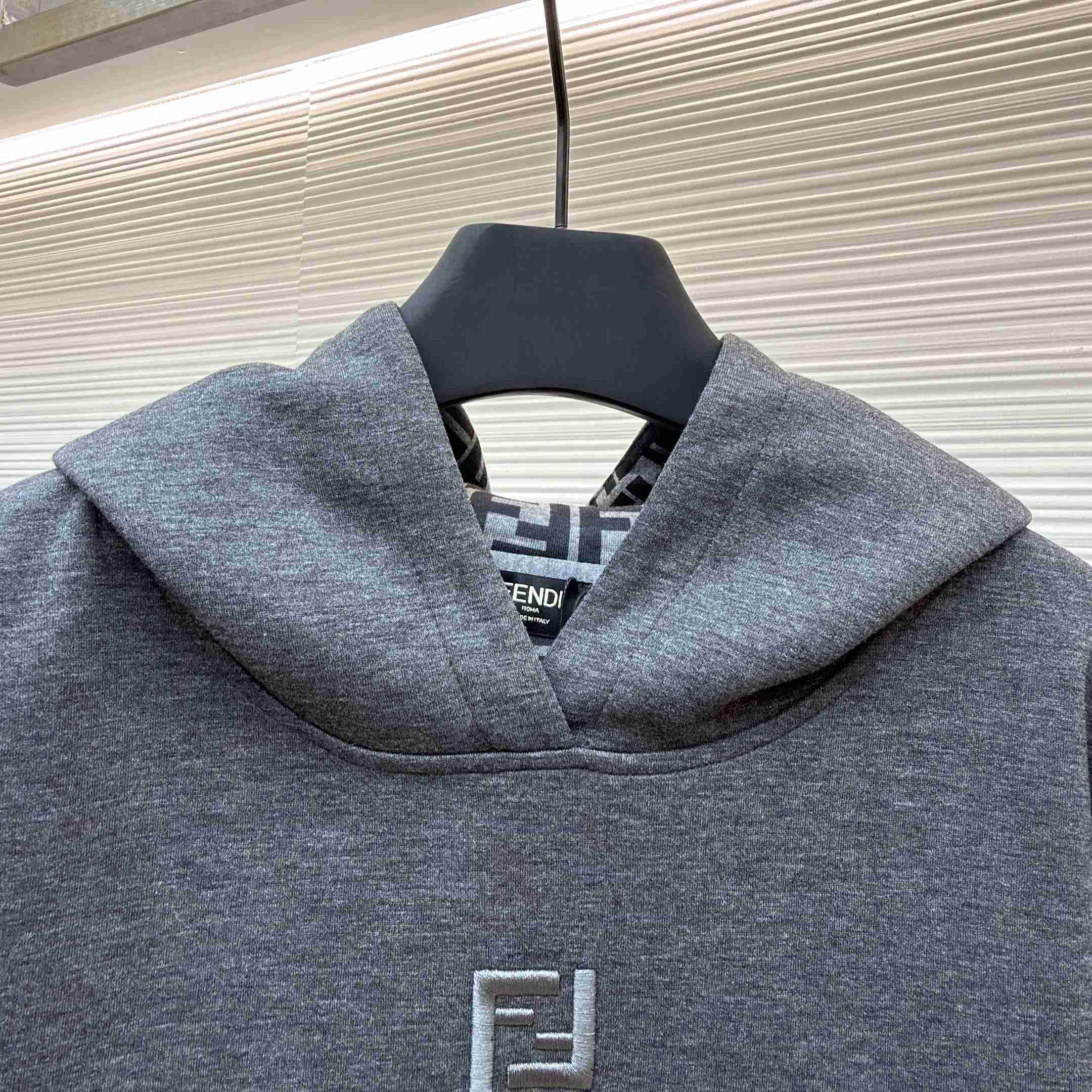 Fendi Dark Gray Cotton Sweatshirt - DopestKickz