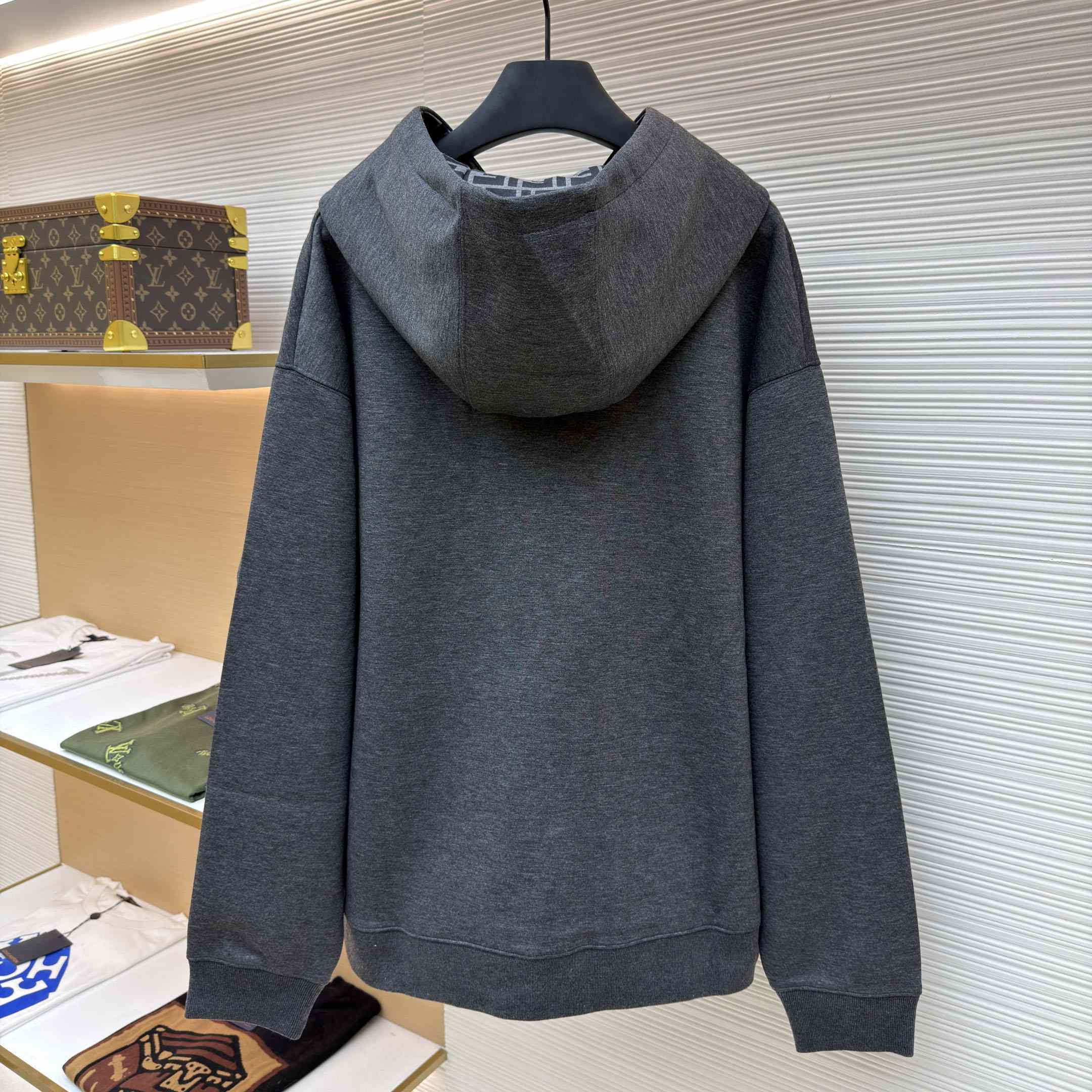 Fendi Dark Gray Cotton Sweatshirt - DopestKickz