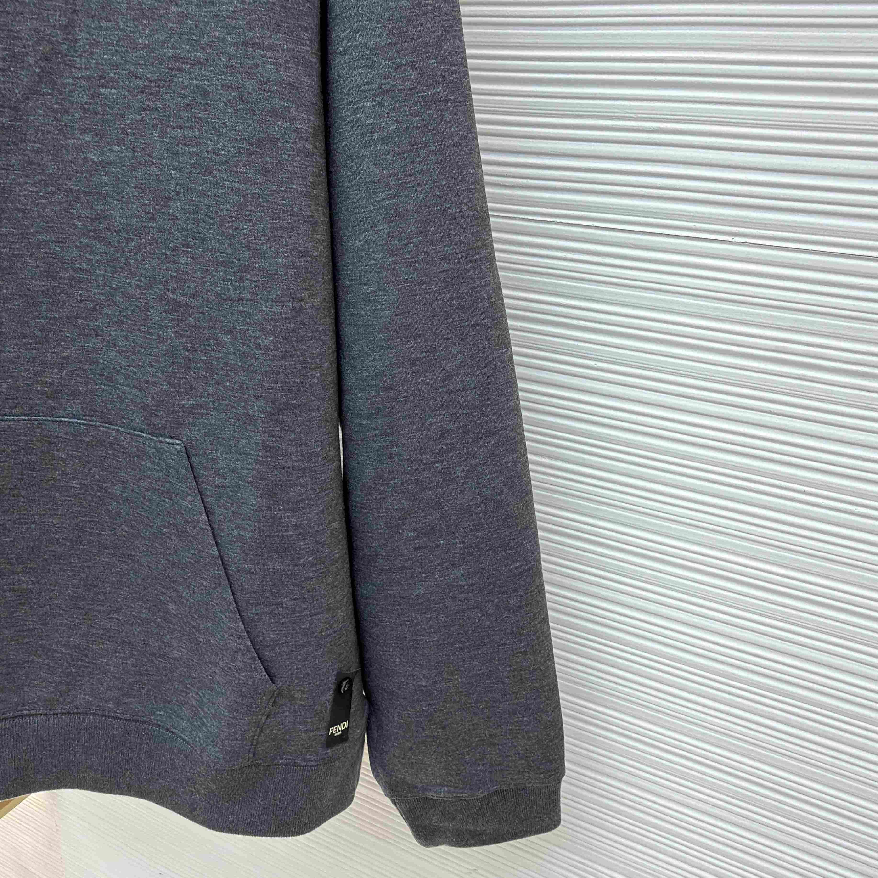 Fendi Dark Gray Cotton Sweatshirt - DopestKickz