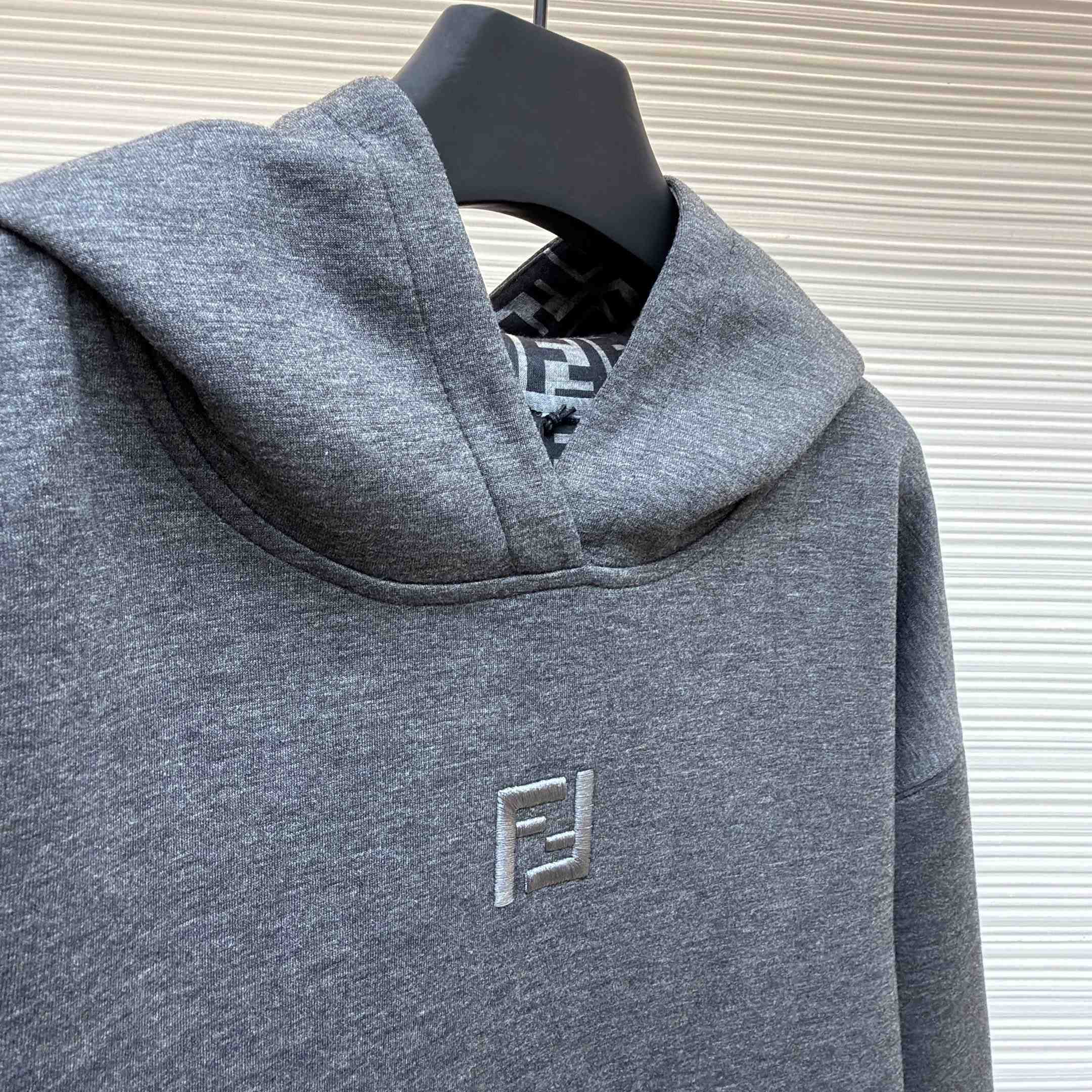 Fendi Dark Gray Cotton Sweatshirt - DopestKickz