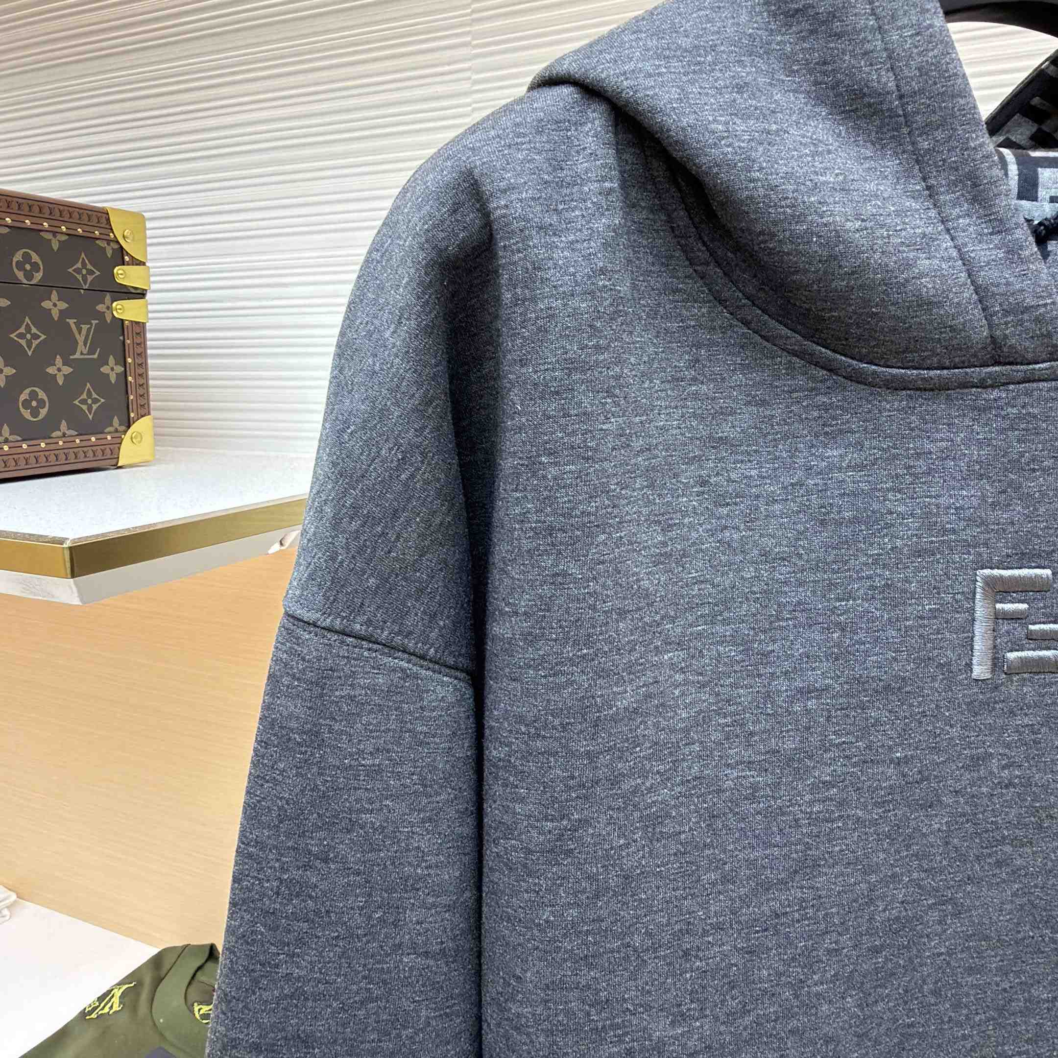 Fendi Dark Gray Cotton Sweatshirt - DopestKickz