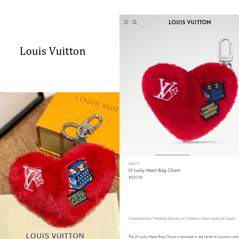 Louis Vuitton LV Lucky Heart Bag Charm   M03171 - DopestKickz