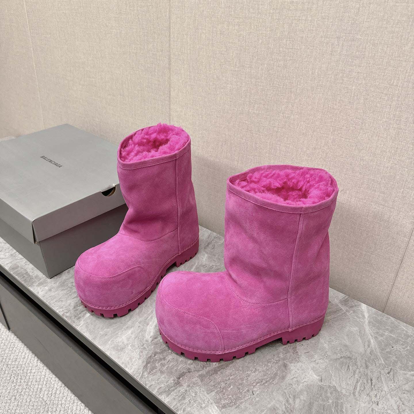 Balenciaga Alaska Fur High Boots - DopestKickz