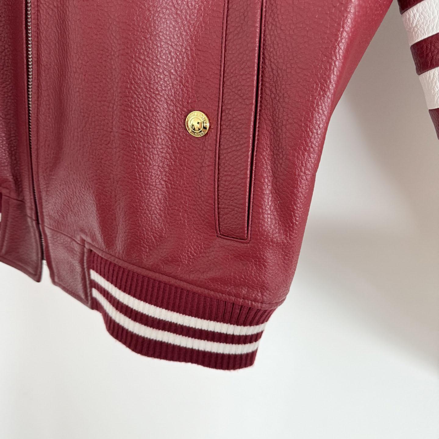 Thom Browne 4-bar Leather Bomber Jacket - DopestKickz