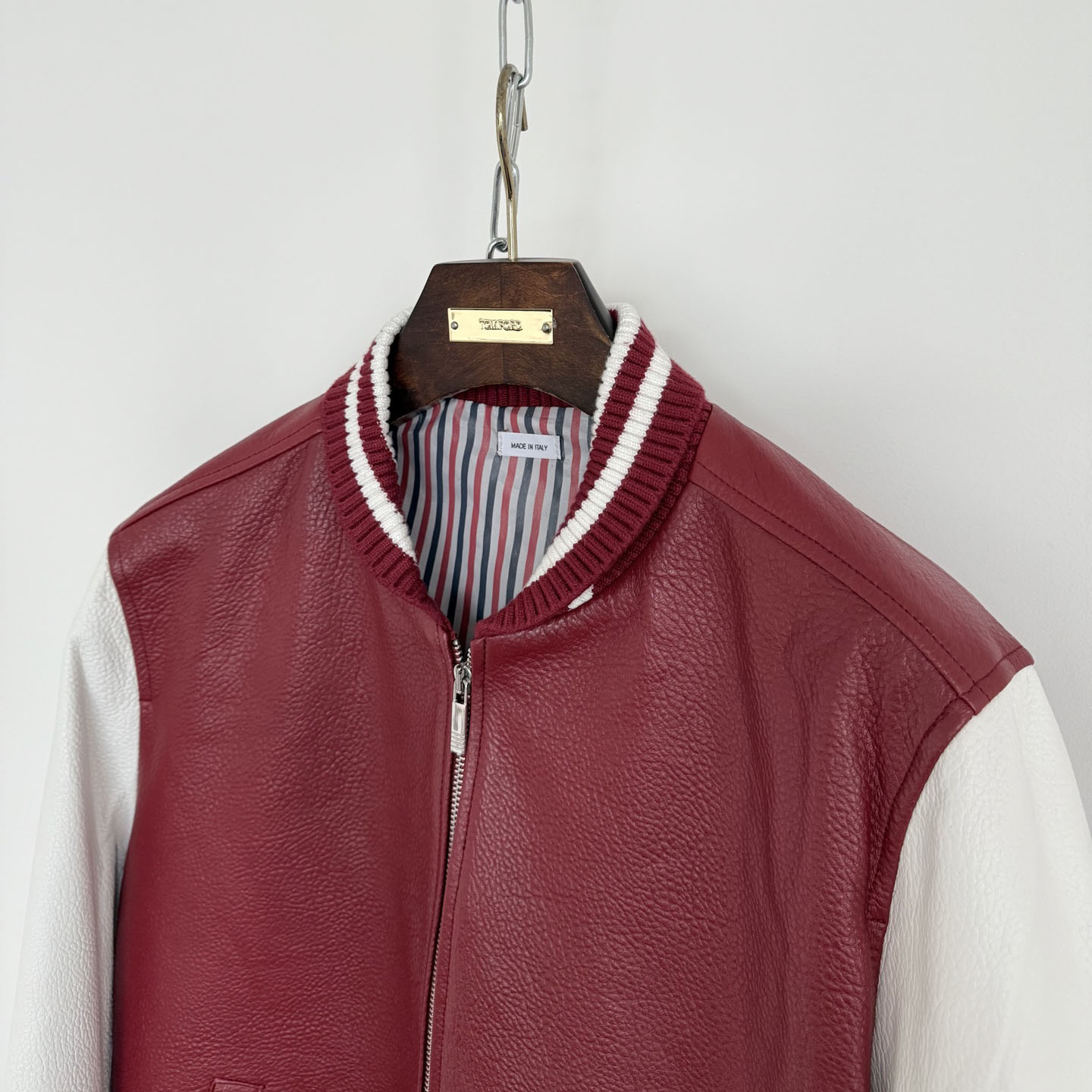 Thom Browne 4-bar Leather Bomber Jacket - DopestKickz