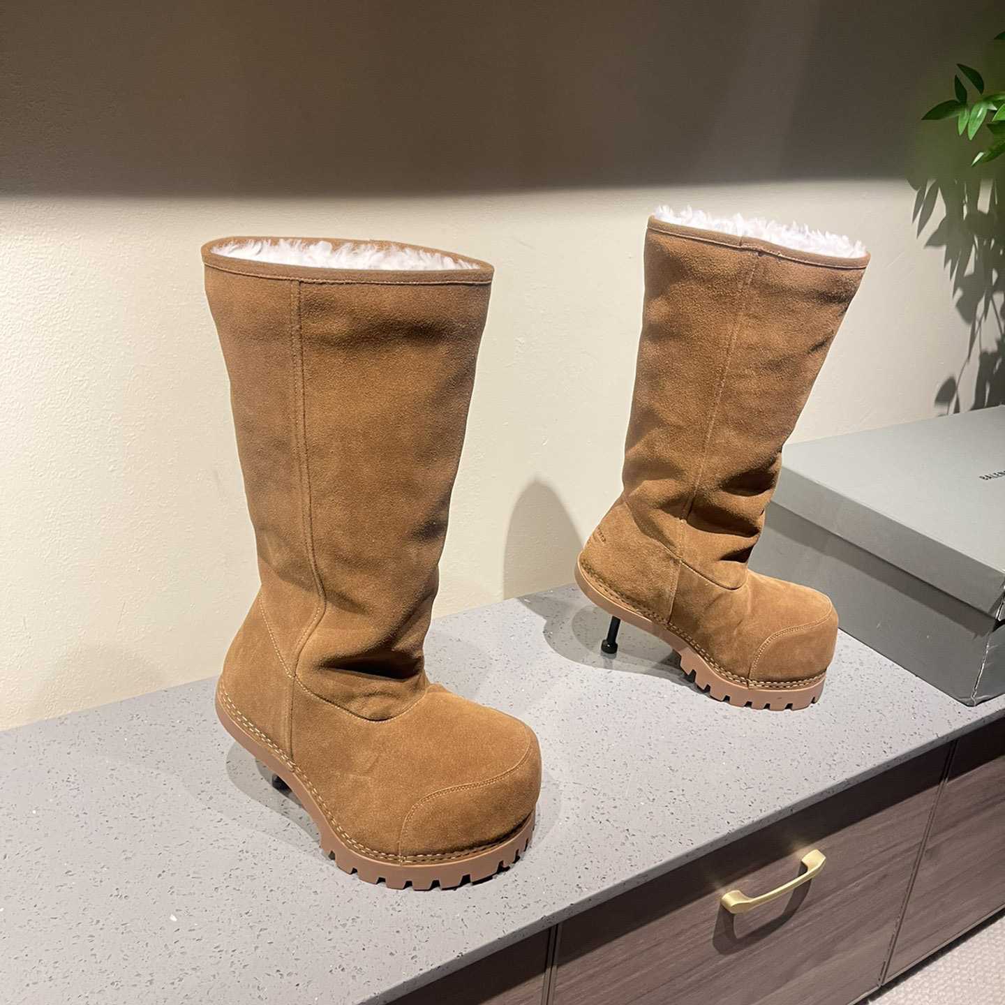 Balenciaga Alaska Fur High Boots - DopestKickz