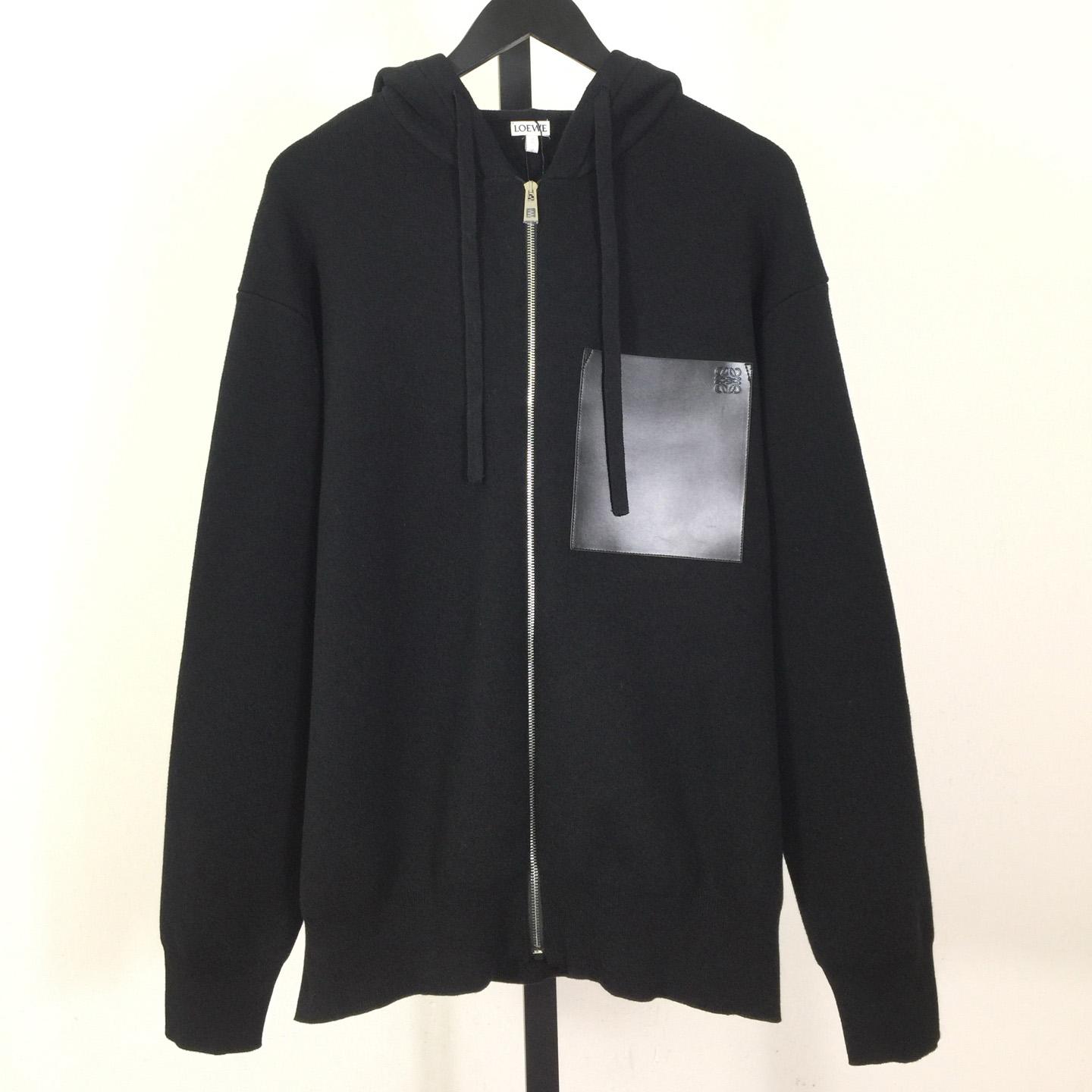 Loewe Zip-up Hoodie In Wool - DopestKickz