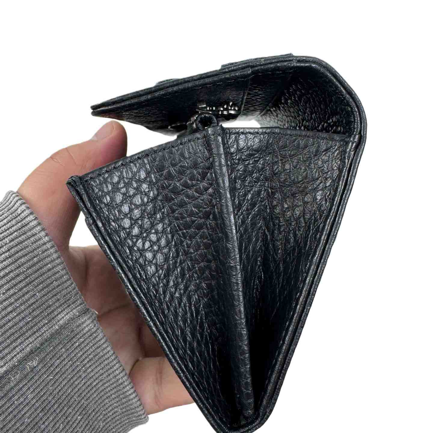 Chrome Heart Leather Cross Wallet - DopestKickz