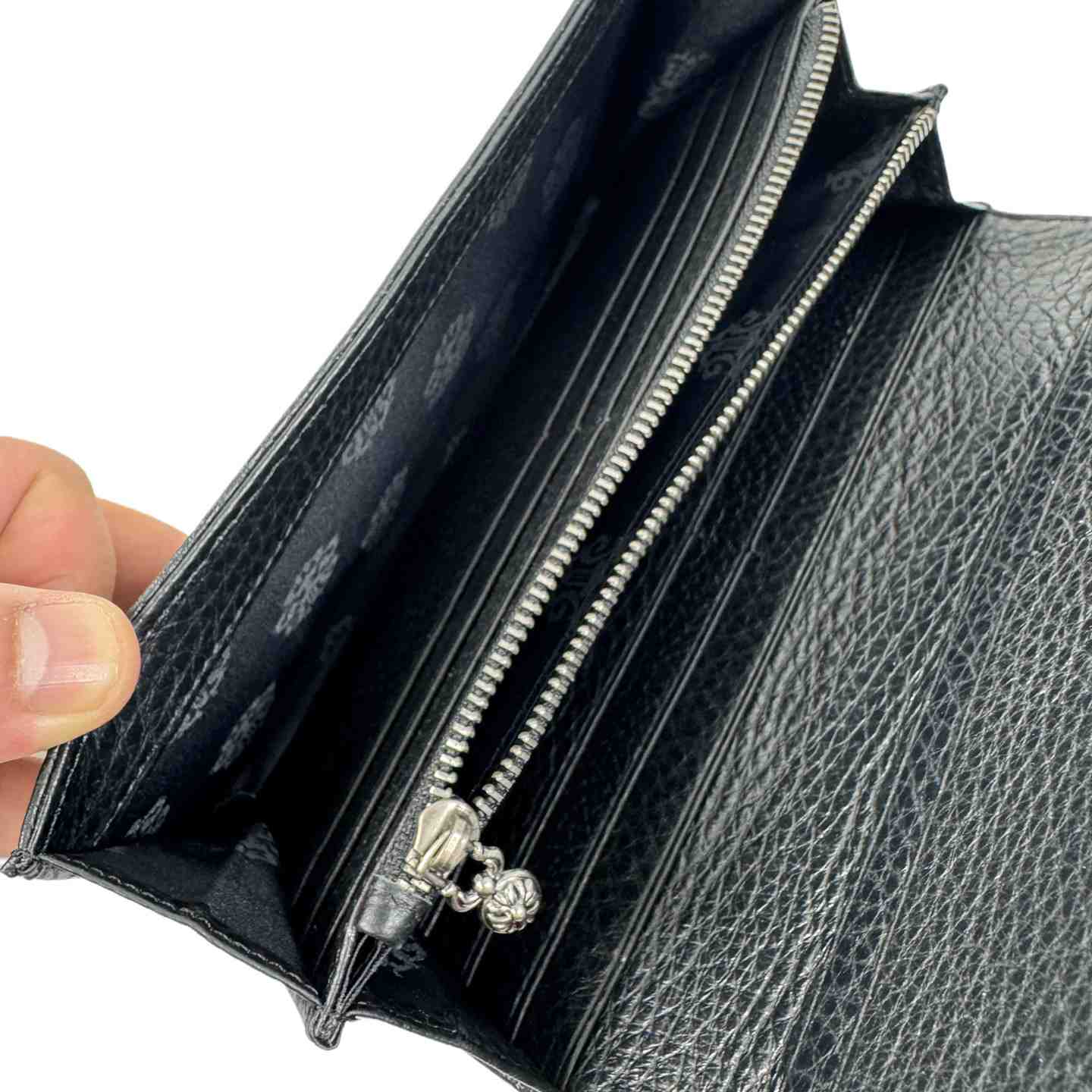 Chrome Heart Leather Cross Wallet - DopestKickz