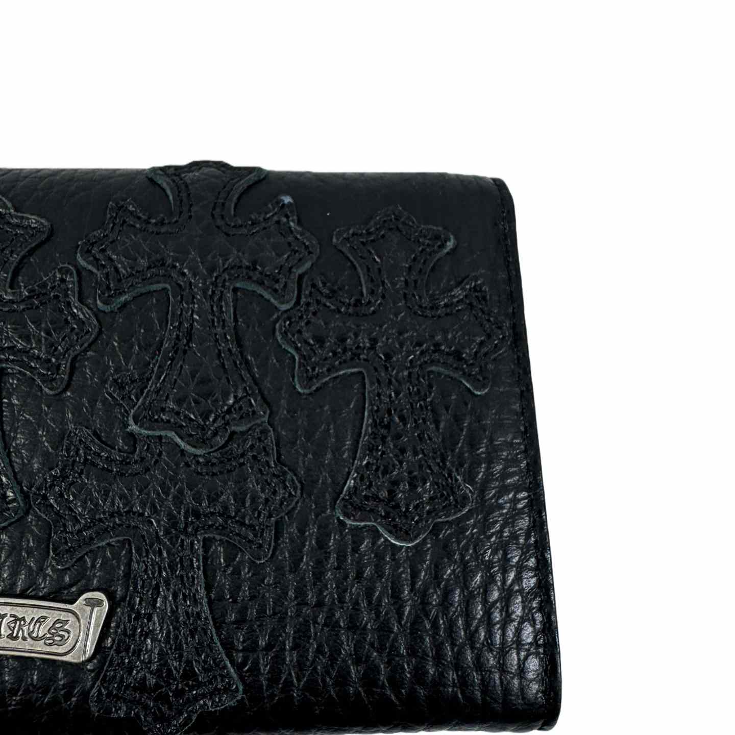 Chrome Heart Leather Cross Wallet - DopestKickz