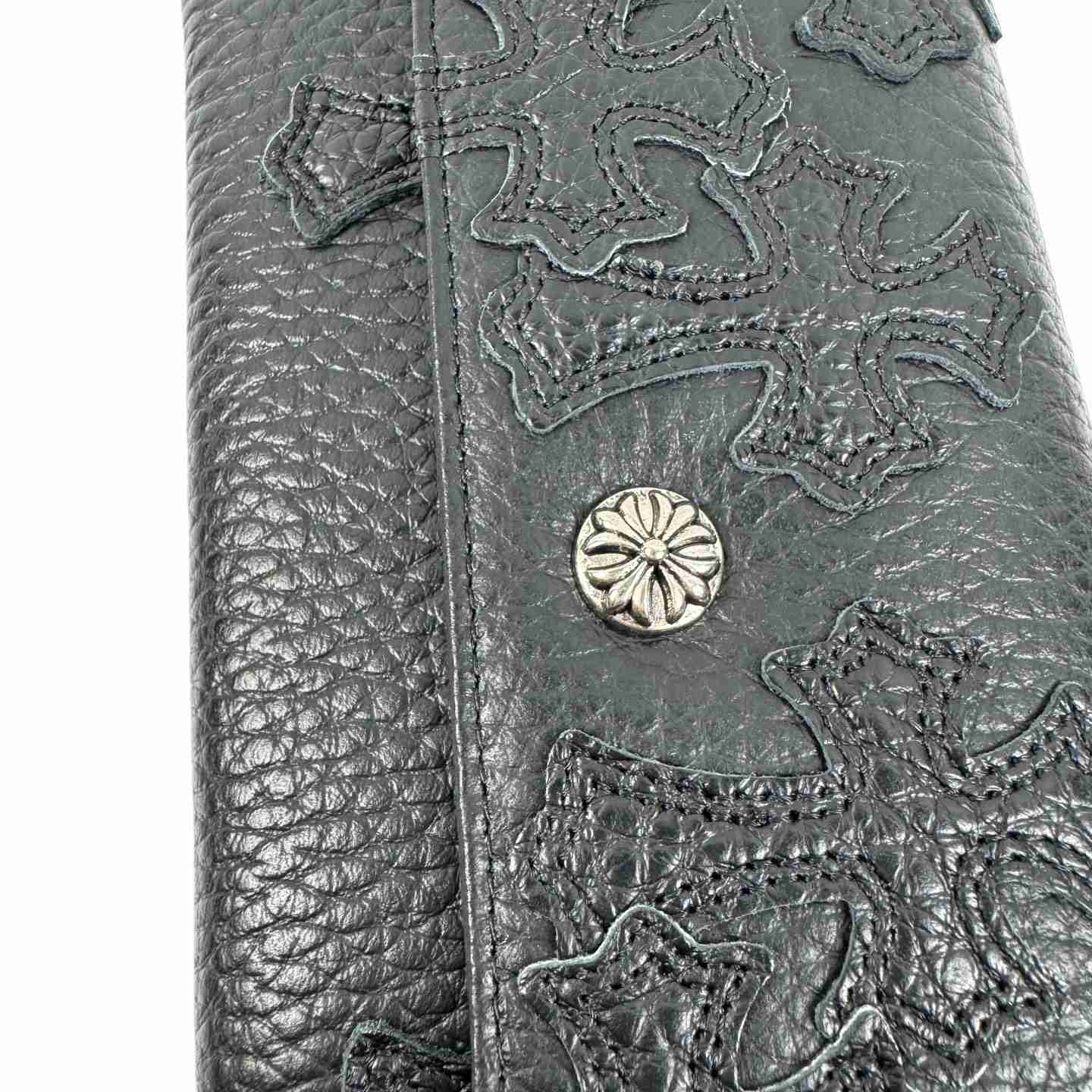 Chrome Heart Leather Cross Wallet - DopestKickz