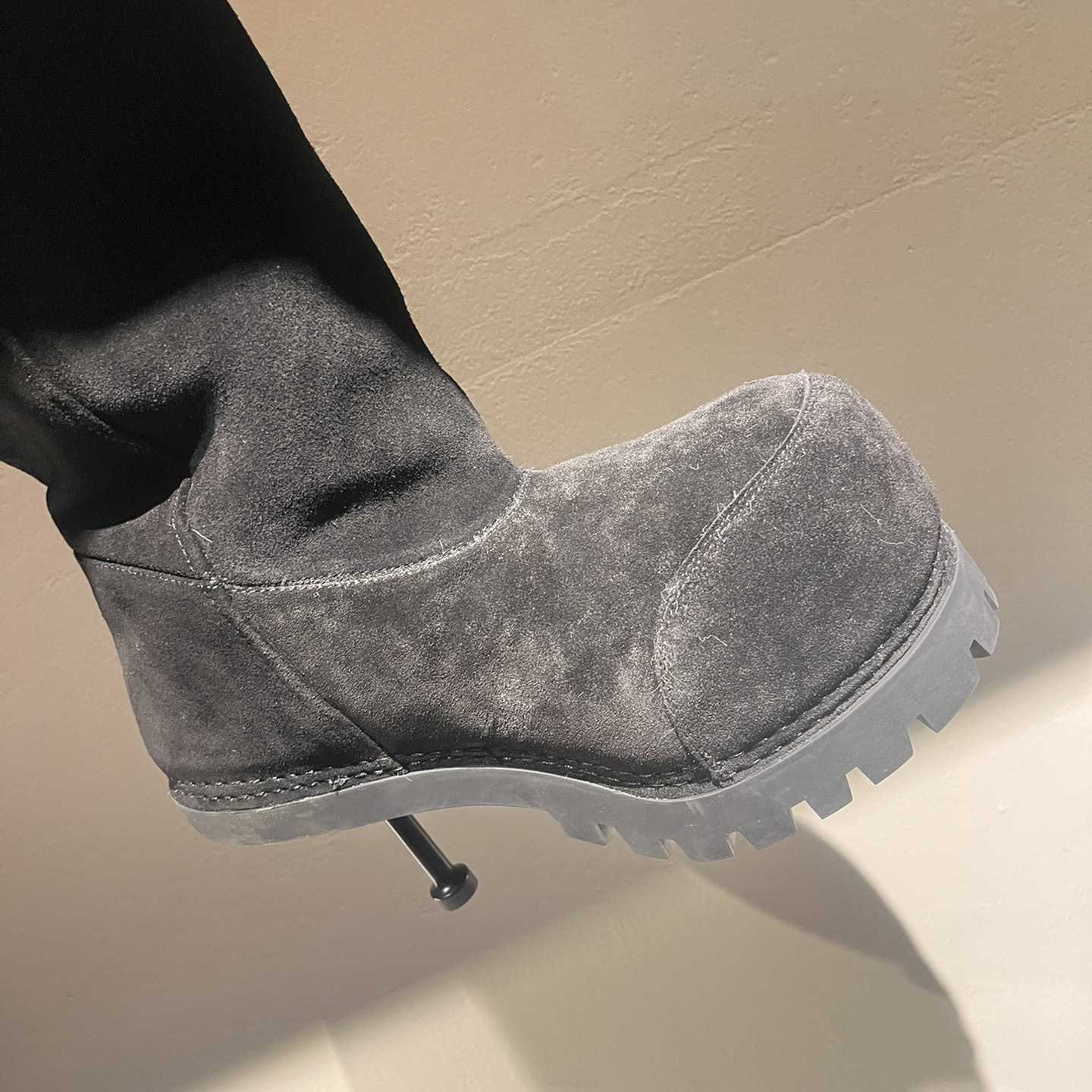 Balenciaga Alaska Fur High Boots - DopestKickz