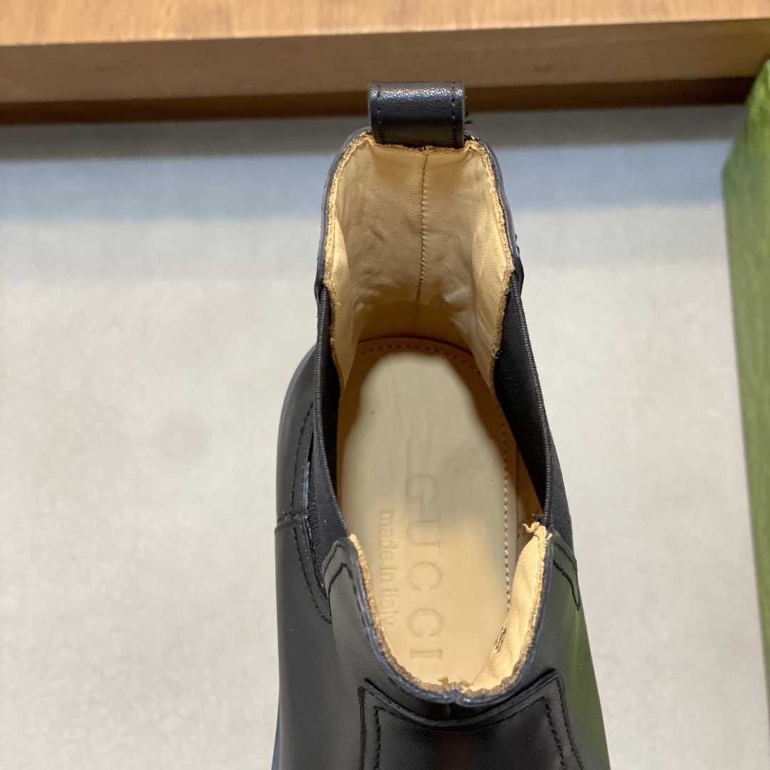 Gucci Leather Ankle Boots - DopestKickz