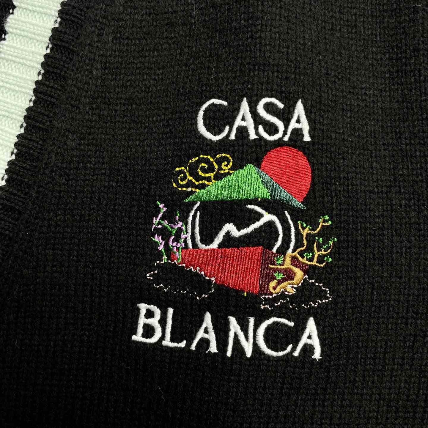 Casablanca Embroidered Panel Cardigan   Z6035 - DopestKickz