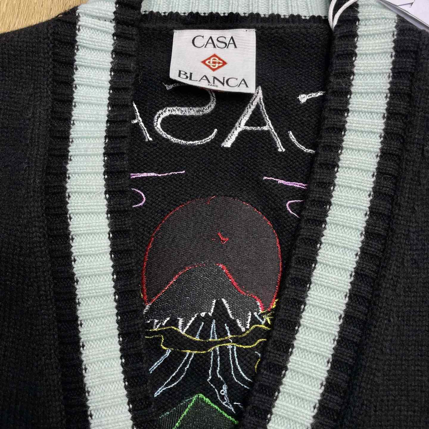 Casablanca Embroidered Panel Cardigan   Z6035 - DopestKickz