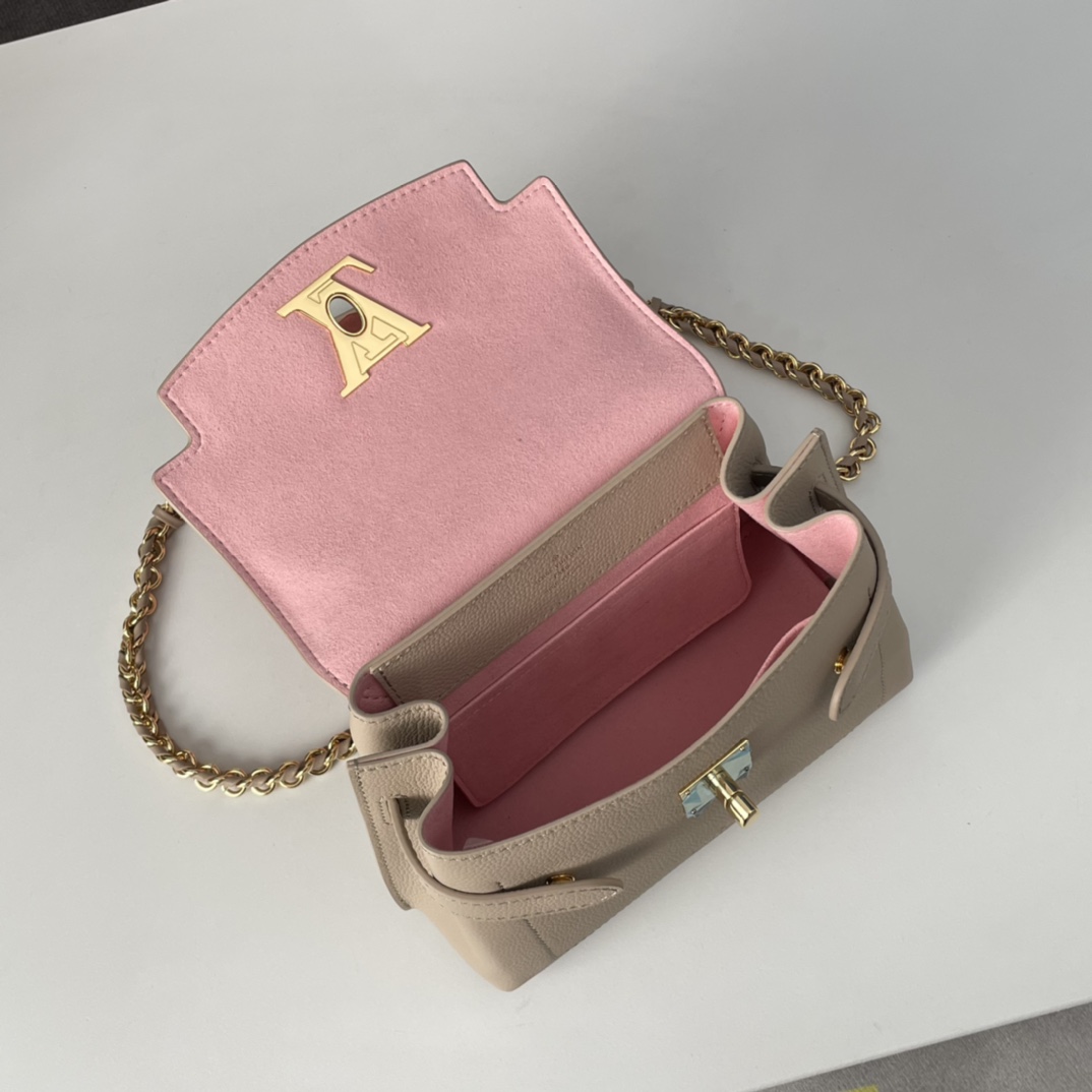 Louis Vuitton Greige Leather LockMe Ever Mini Bag    M21052 - DopestKickz