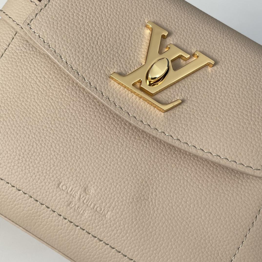 Louis Vuitton Greige Leather LockMe Ever Mini Bag    M21052 - DopestKickz