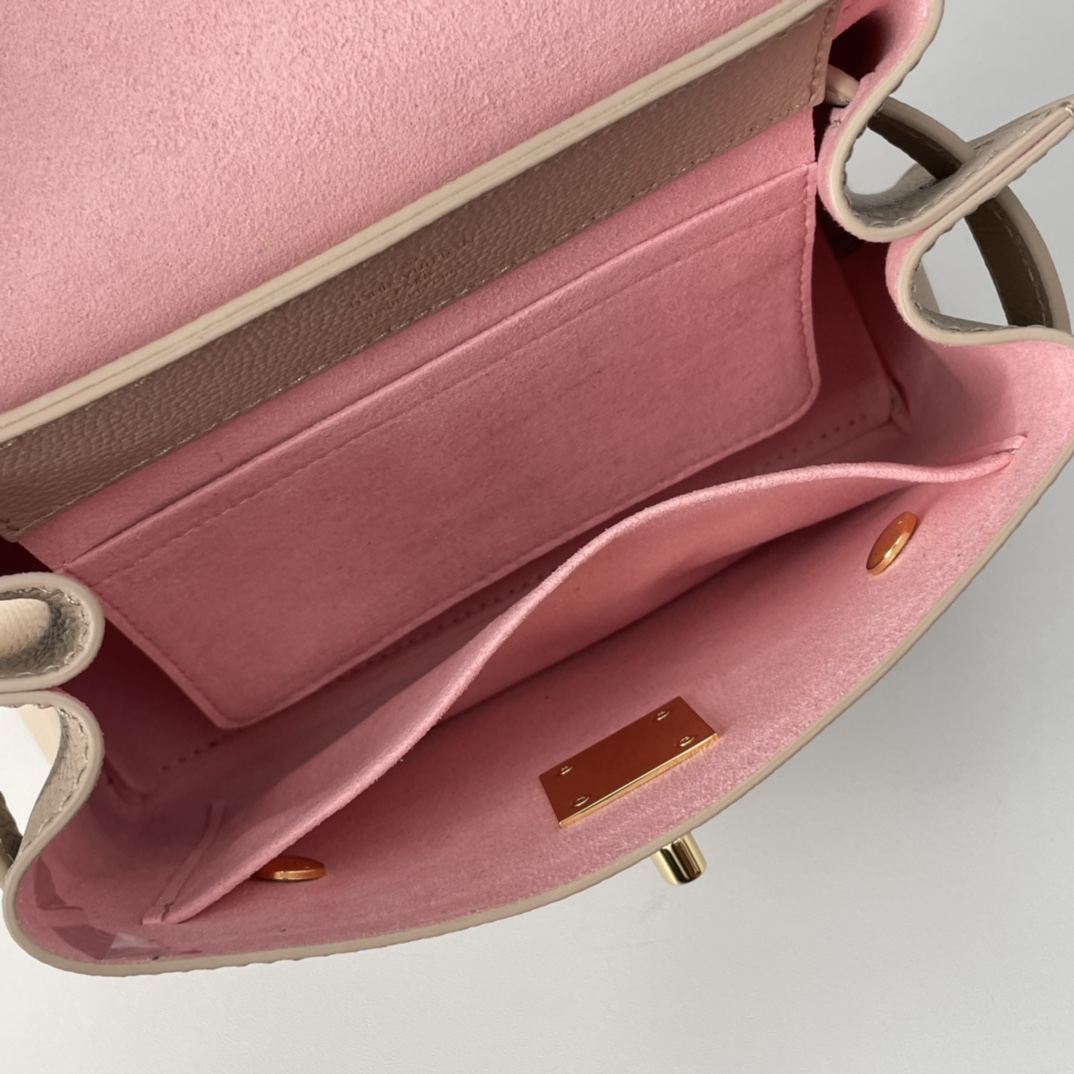 Louis Vuitton Greige Leather LockMe Ever Mini Bag    M21052 - DopestKickz