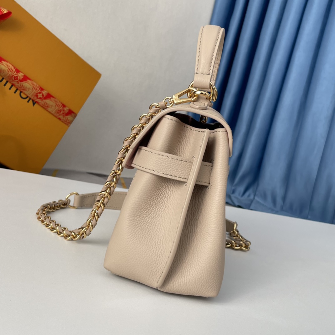 Louis Vuitton Greige Leather LockMe Ever Mini Bag    M21052 - DopestKickz