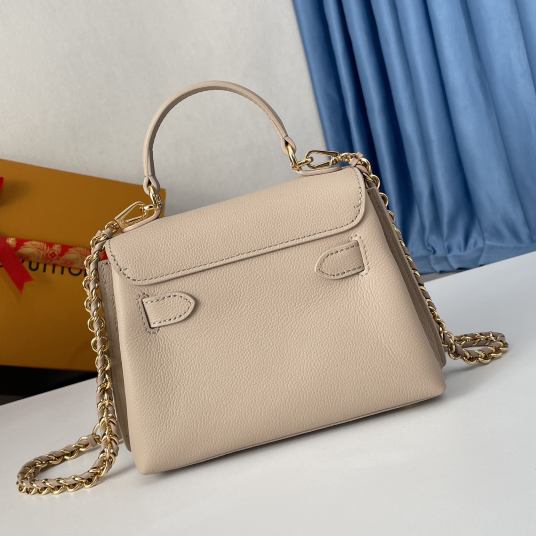 Louis Vuitton Greige Leather LockMe Ever Mini Bag    M21052 - DopestKickz