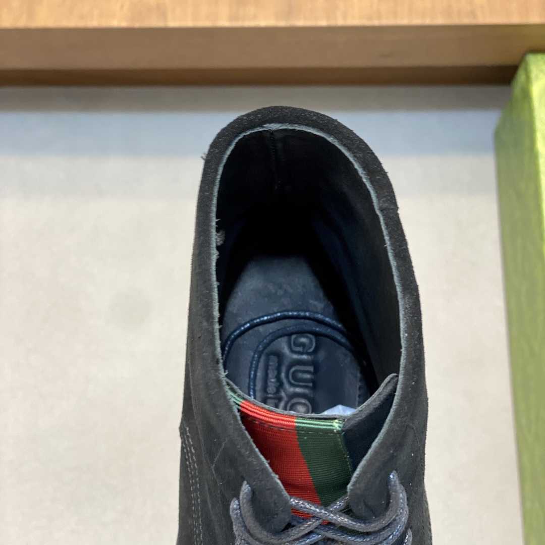 Gucci Men's Suede Lace-Up Boots - DopestKickz