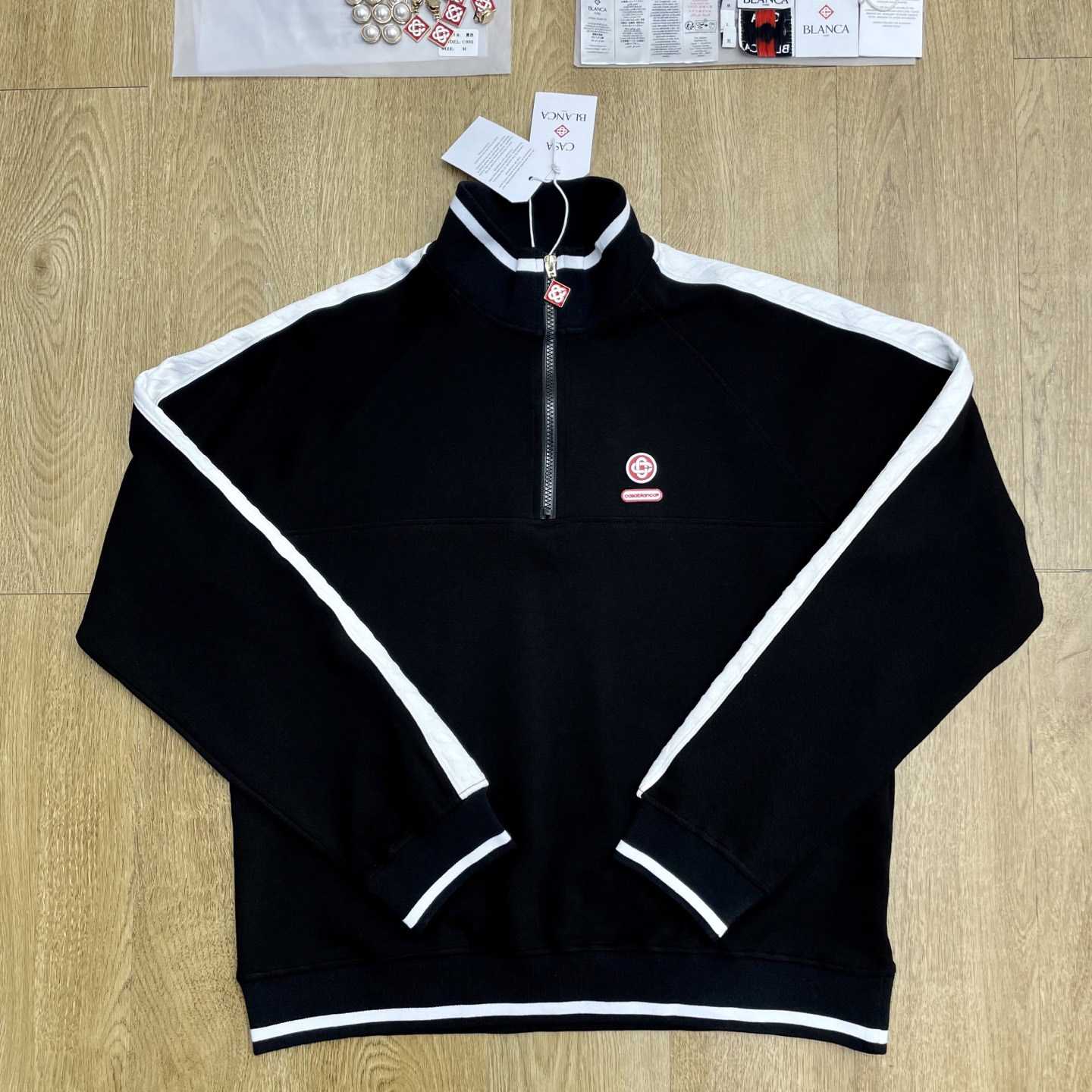 Casablanca Quarter Zip Laurel Sweatshirt   c1108 - DopestKickz