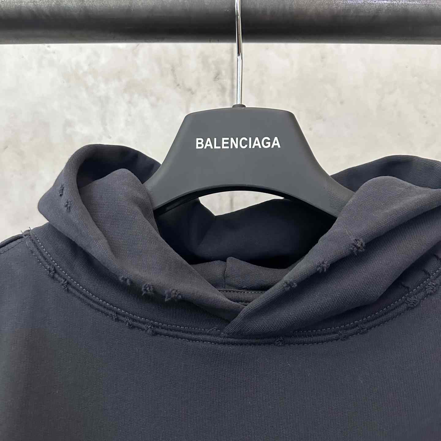 Balenciaga Tape Type Ripped Hoodie - DopestKickz