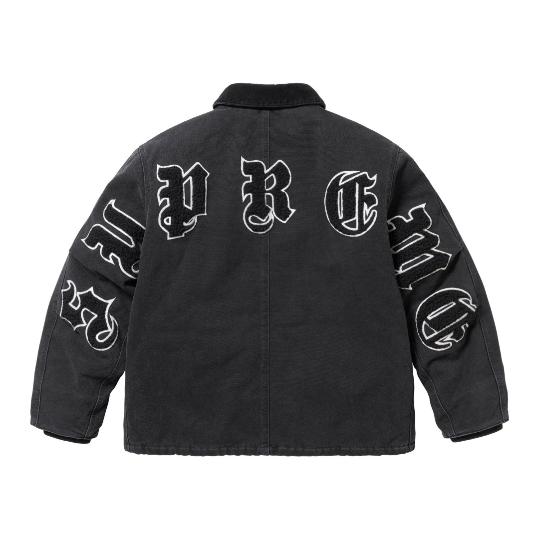 Supreme Old English Canvas Work Jacket - DopestKickz