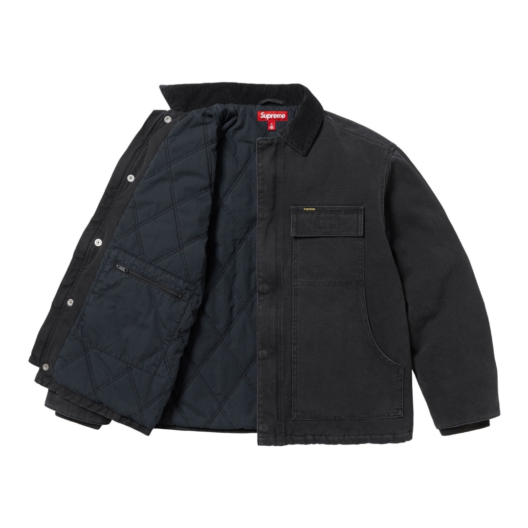 Supreme Old English Canvas Work Jacket - DopestKickz