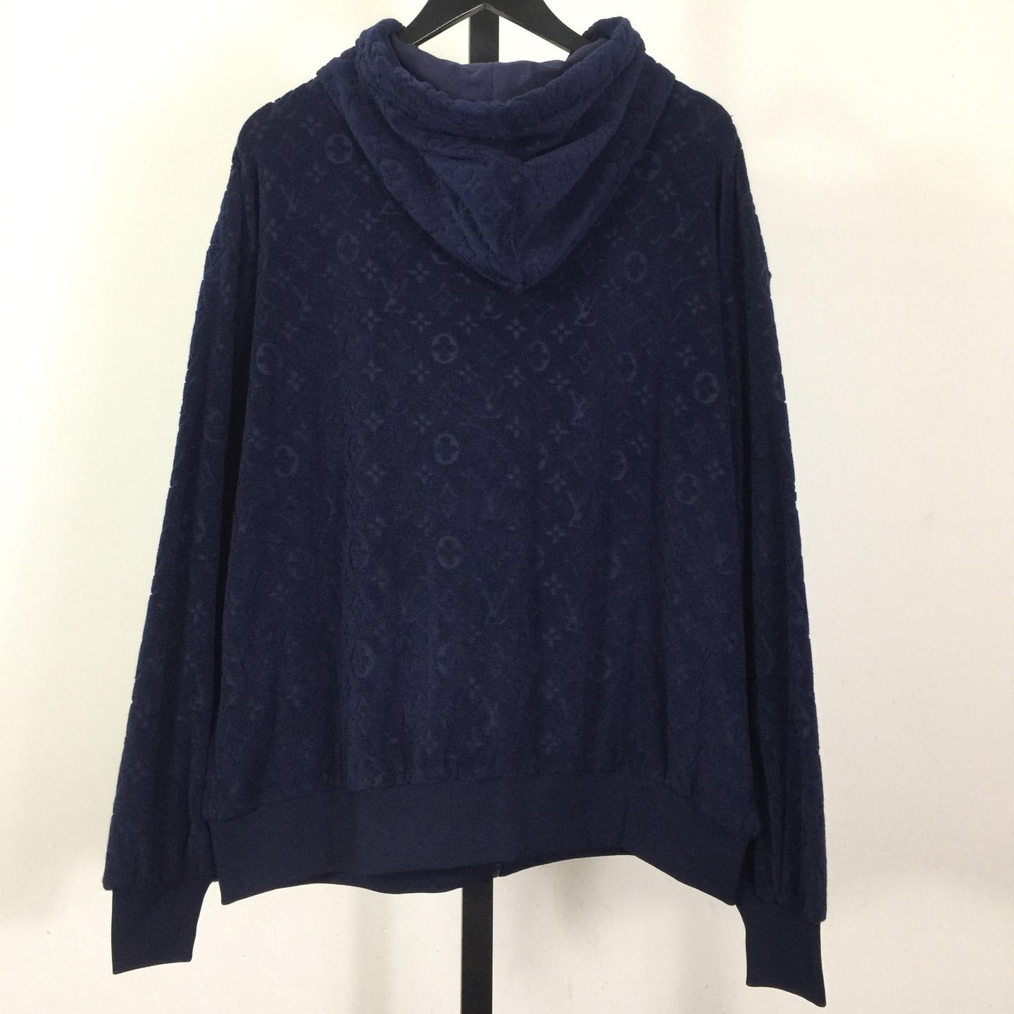 Louis Vuitton Monogram Terry Zip-Through Hoodie   1AHUWX - DopestKickz