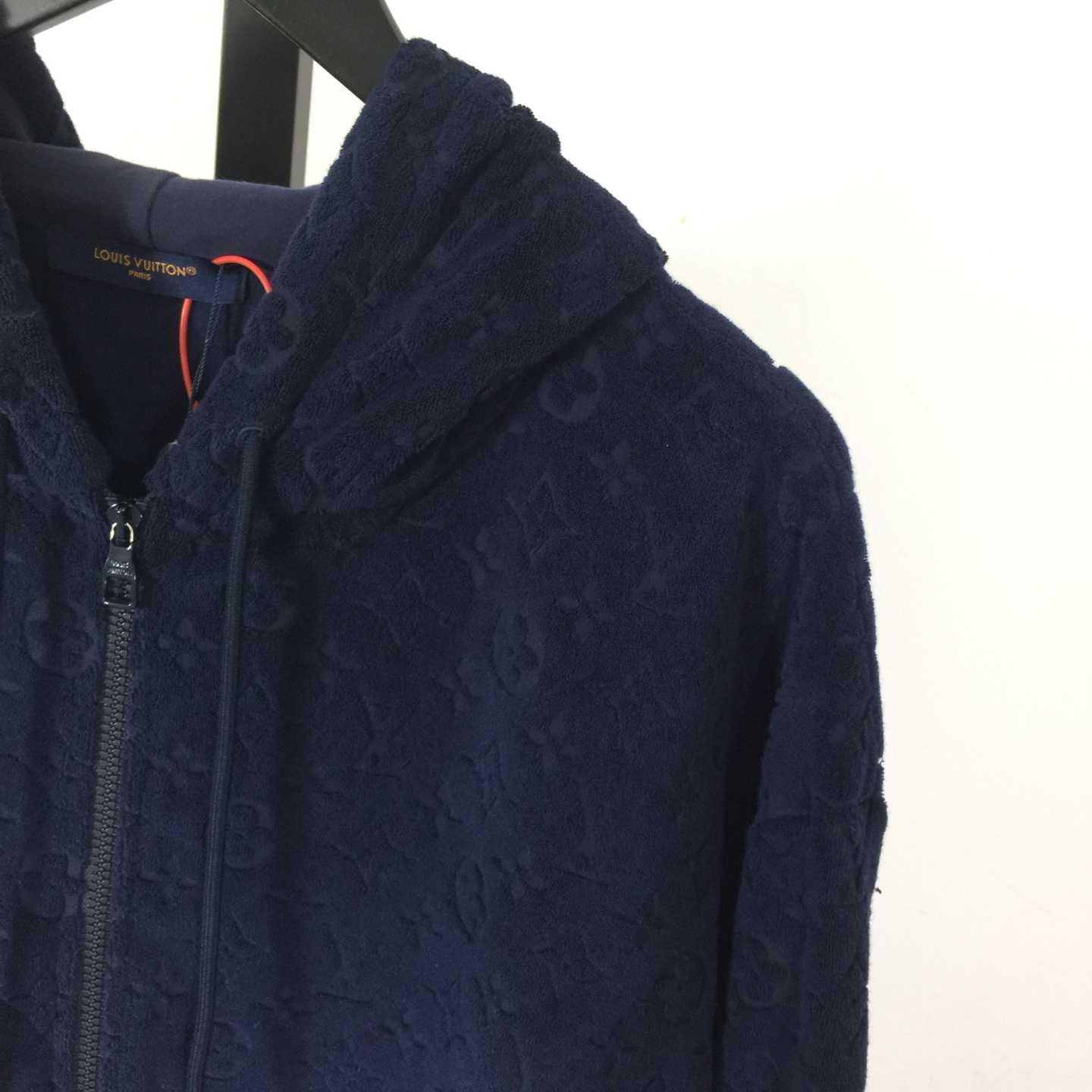 Louis Vuitton Monogram Terry Zip-Through Hoodie   1AHUWX - DopestKickz