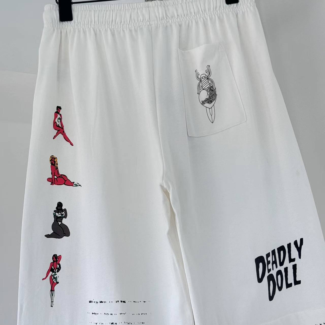 Chrome Hearts - x Deadly Doll White Comic Print Pants - DopestKickz