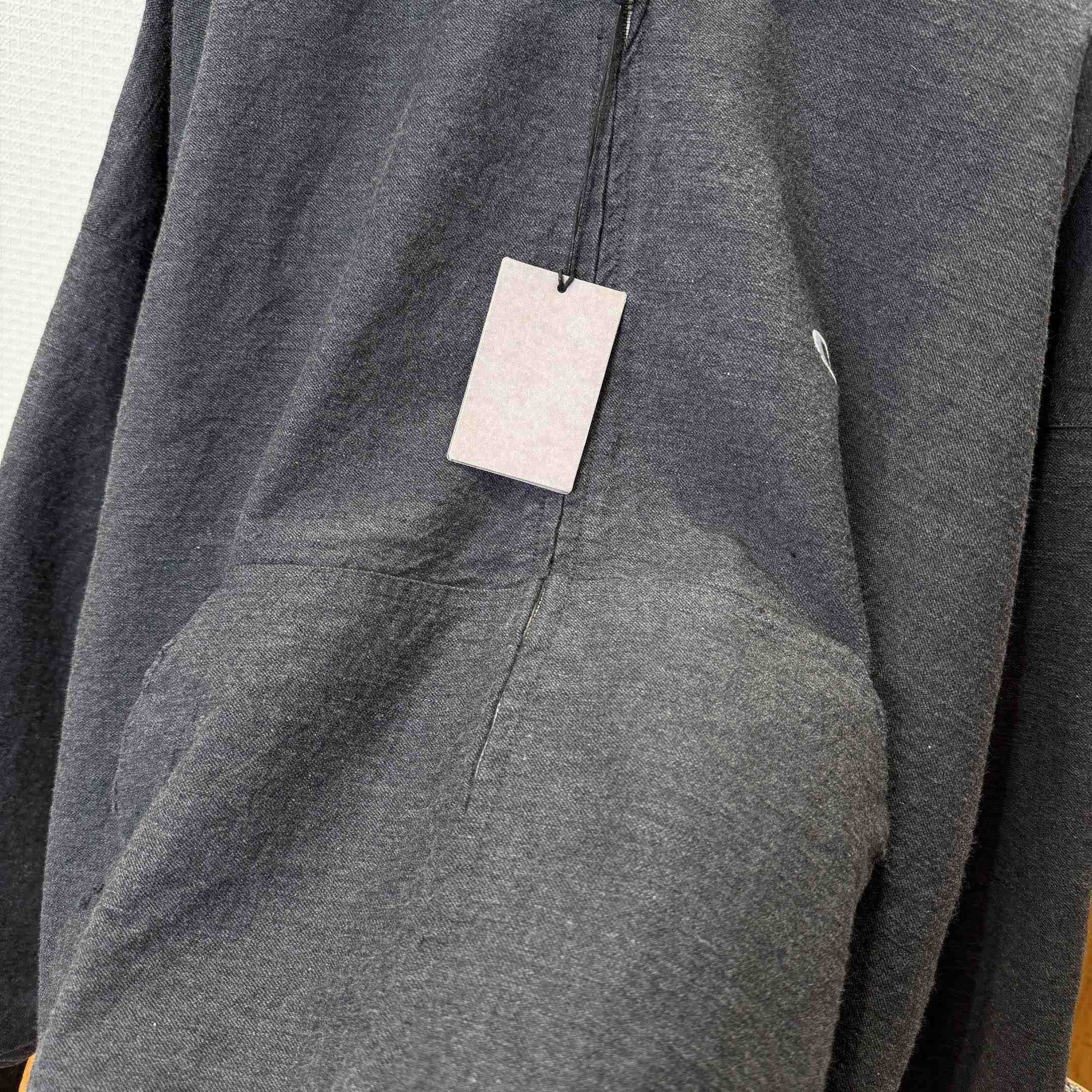 Balenciaga Men's Trompe L'œil Hoodie in Anthracite - DopestKickz