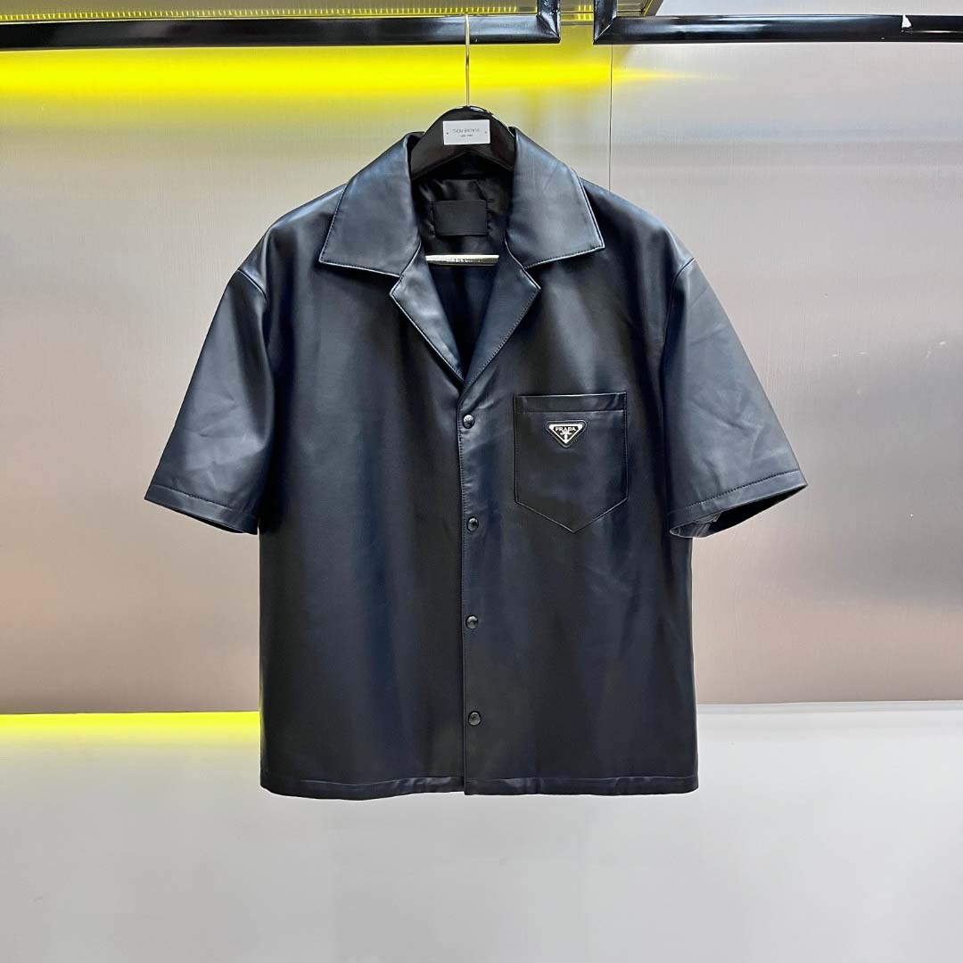 Prada Nappa Leather Shirt - DopestKickz