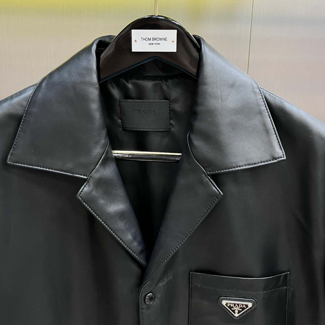 Prada Nappa Leather Shirt - DopestKickz