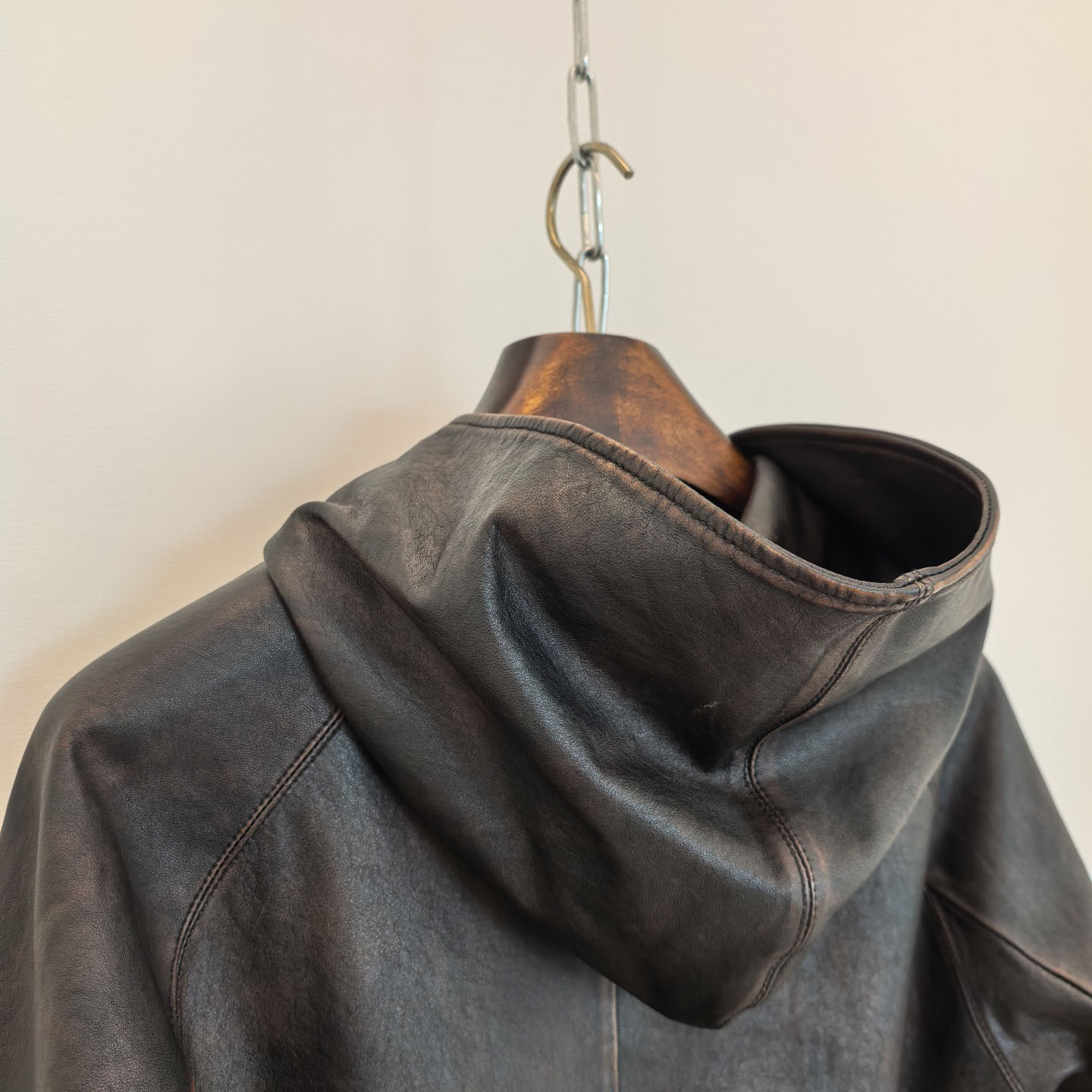 Prada Nappa Leather Hoodie Jacket - DopestKickz