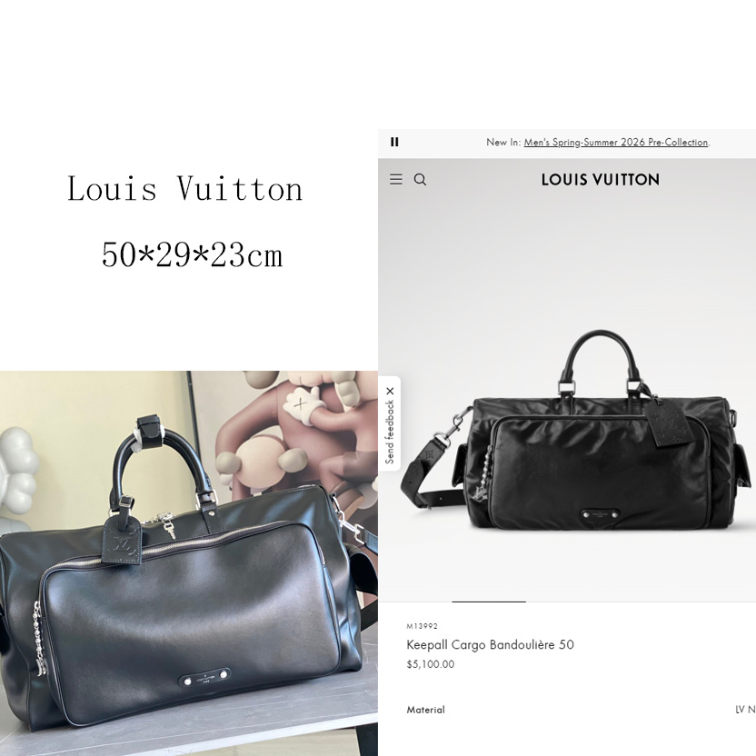 Louis Vuitton Keepall Cargo Bandoulière 50   M13992 - DopestKickz