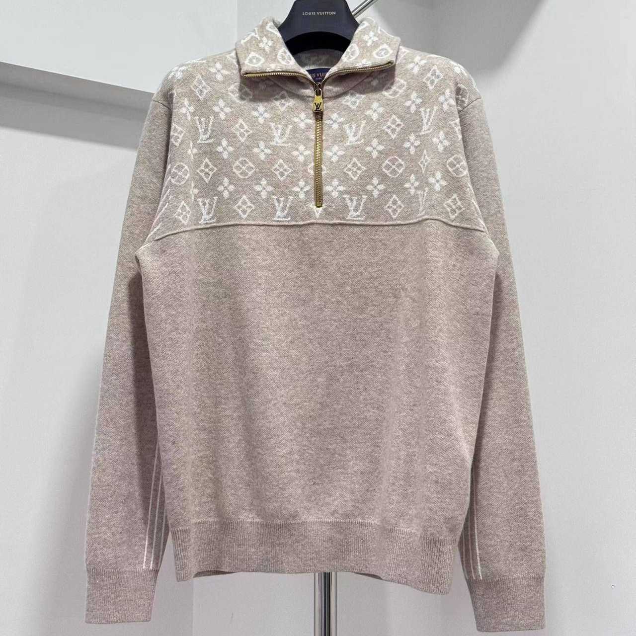 Louis Vuitton Ribbed Wool Half-Zip Pullover   1AJBWI - DopestKickz