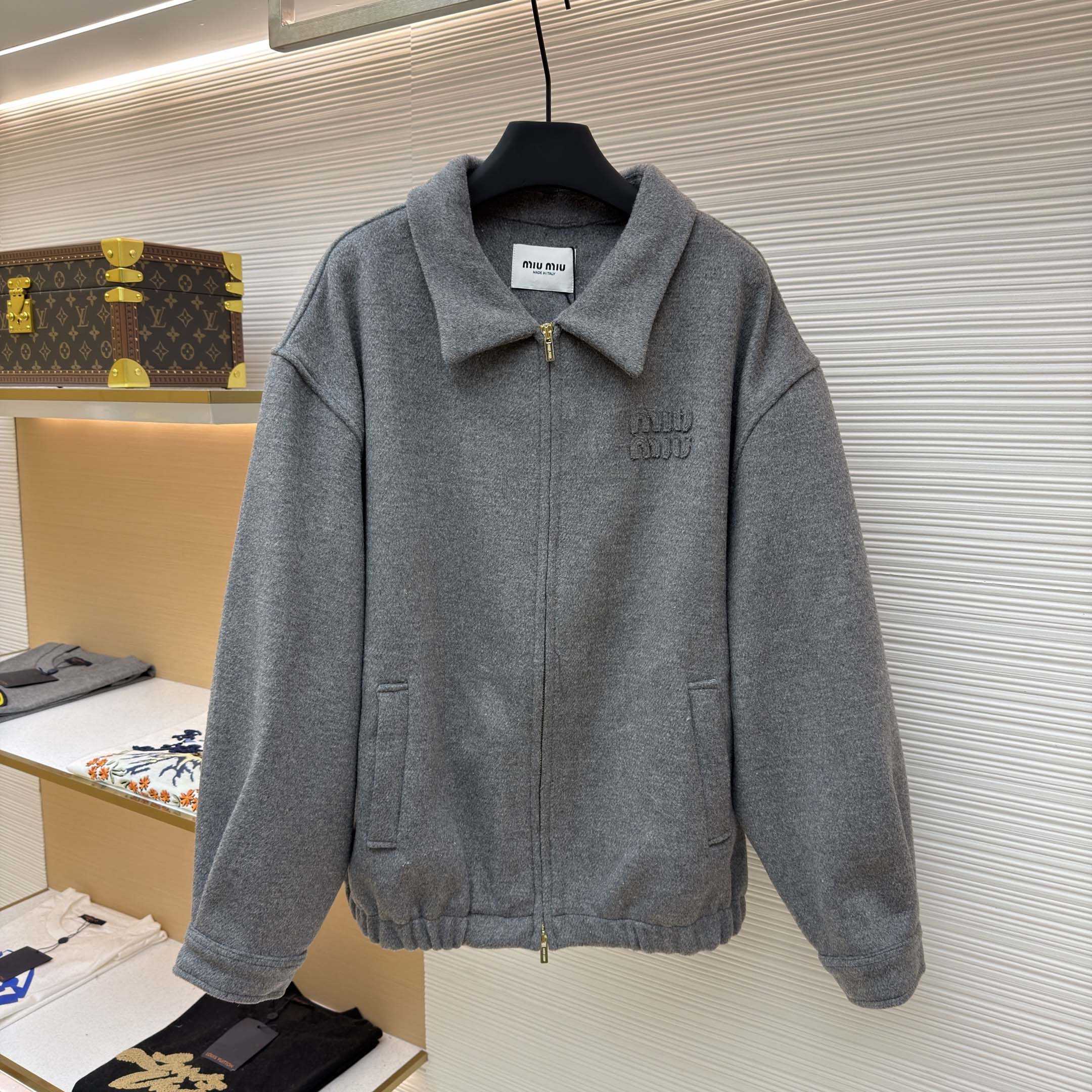 Miu Miu Double Cashmere Blouson Jacket - DopestKickz