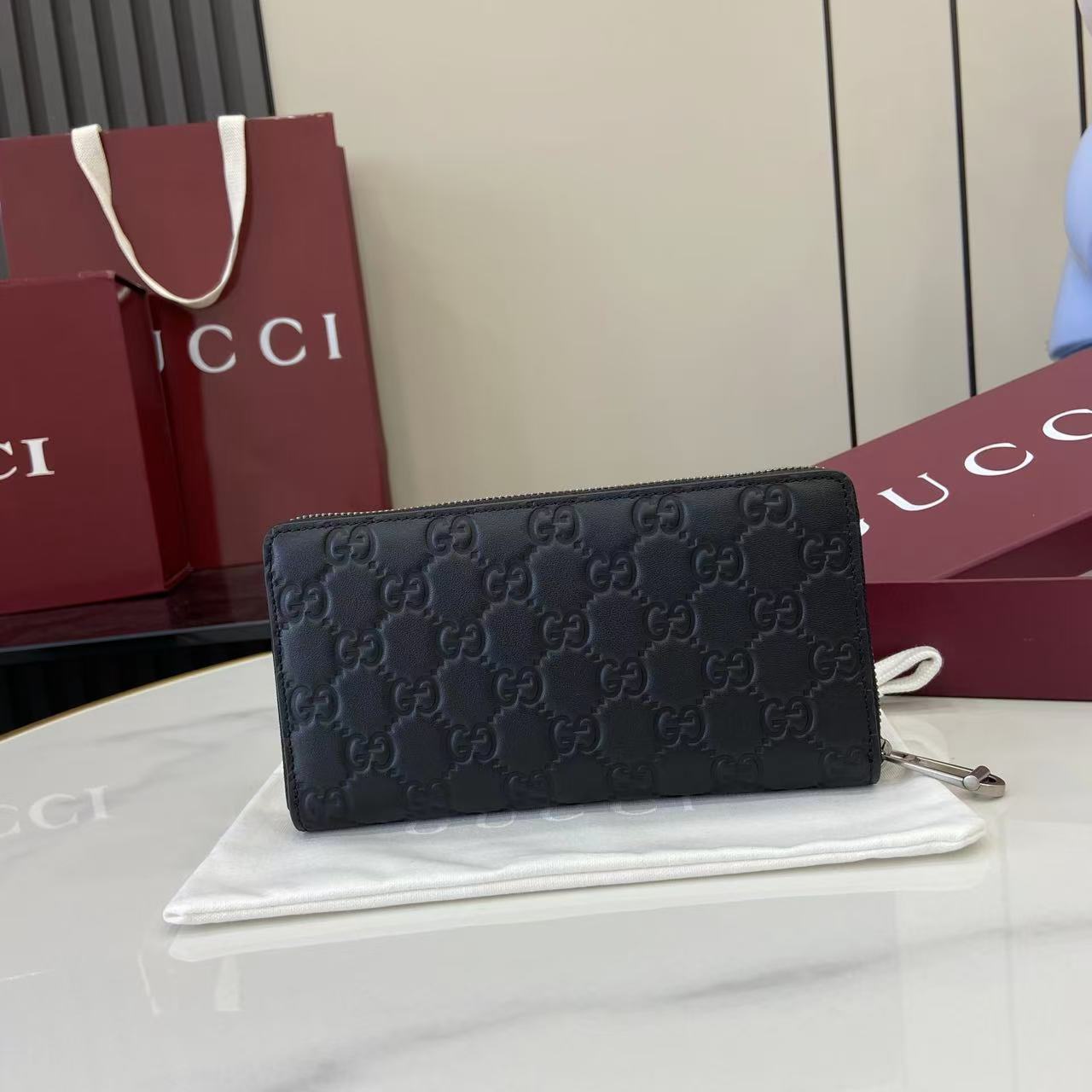 Gucci GG Emblem Zip Around Wallet - DopestKickz