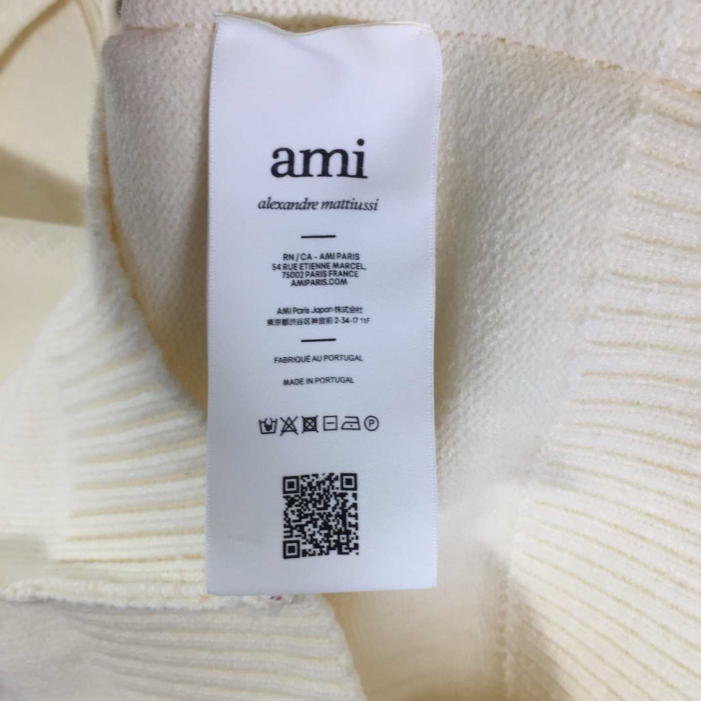 AMI Paris Ami De Coeur Wool Polo Shirt - DopestKickz