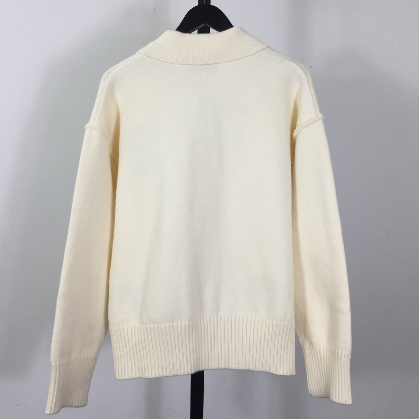 AMI Paris Ami De Coeur Wool Polo Shirt - DopestKickz