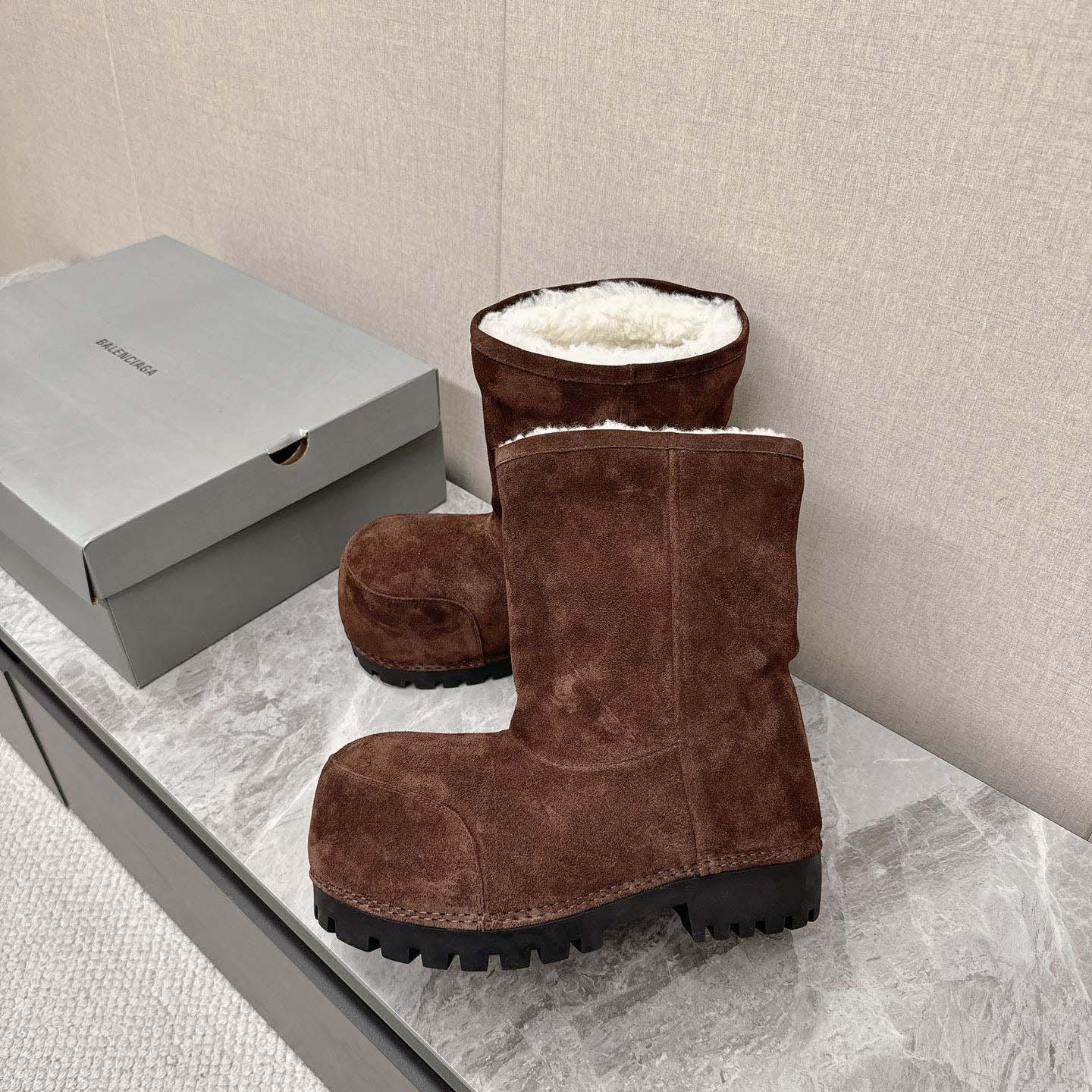 Balenciaga Alaska Fur High Boots - DopestKickz