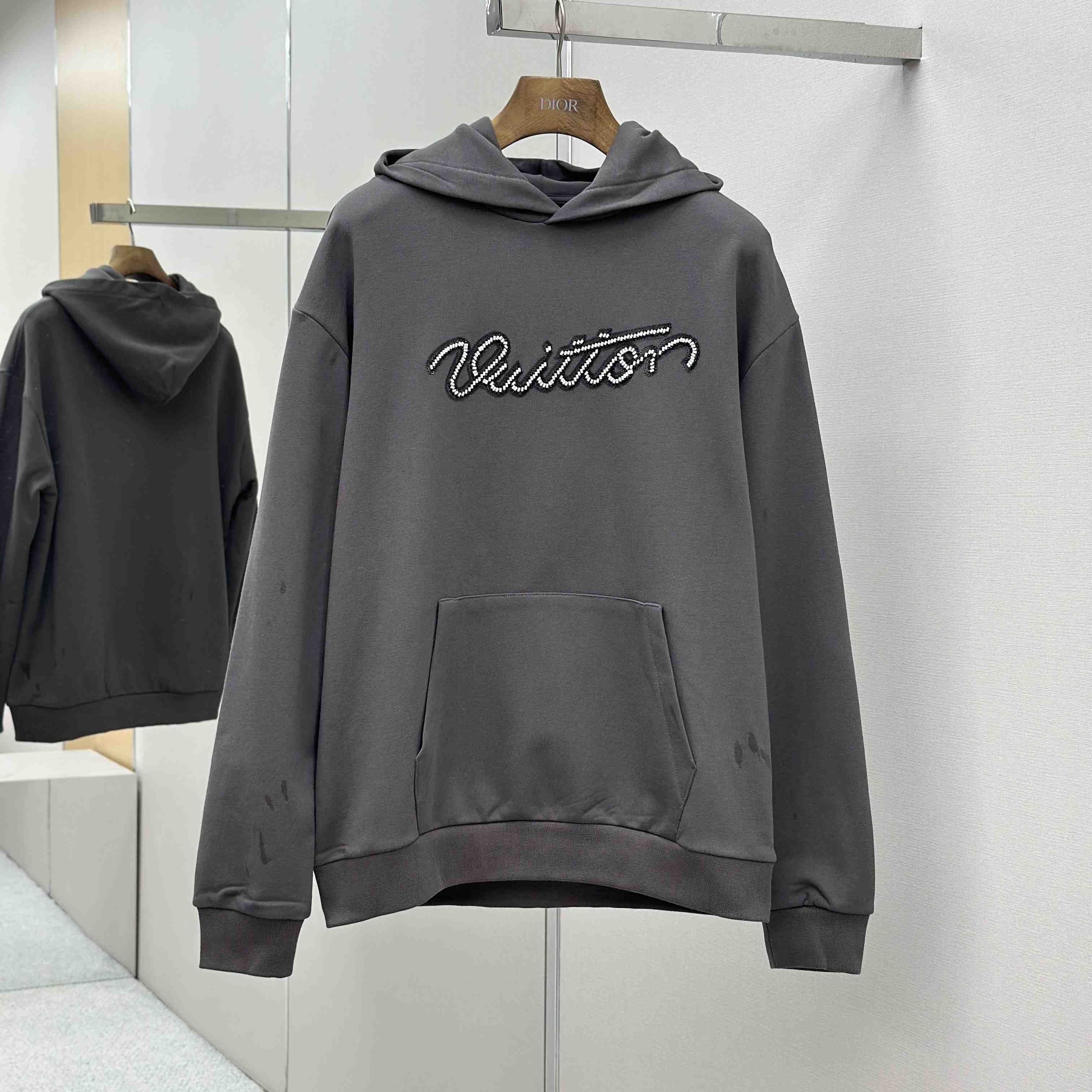 Louis Vuitton Embellished Signature Hoodie   1AJCFS - DopestKickz